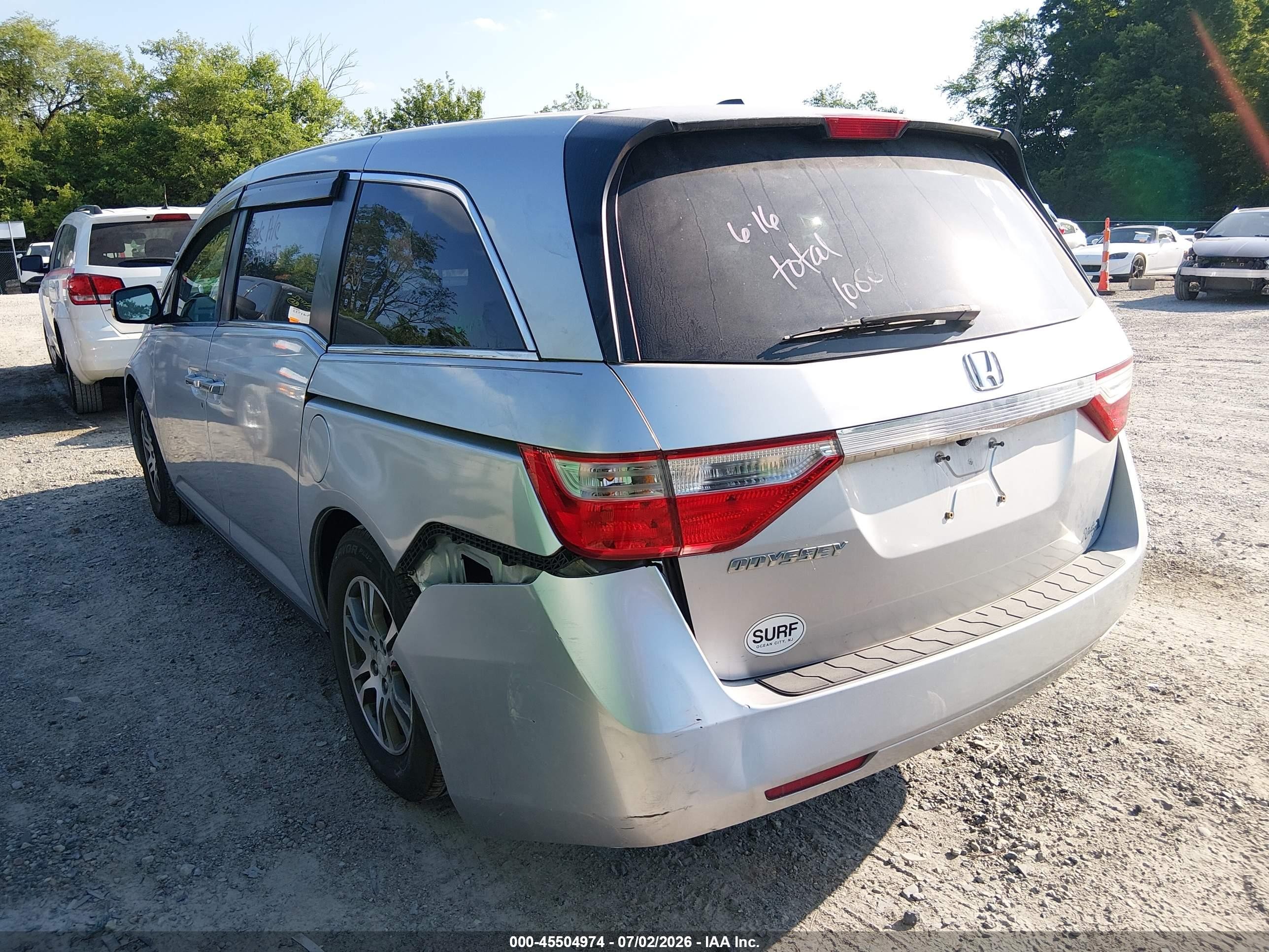 2012 Honda Odyssey Ex-l Silver vin: 5FNRL5H67CB051036