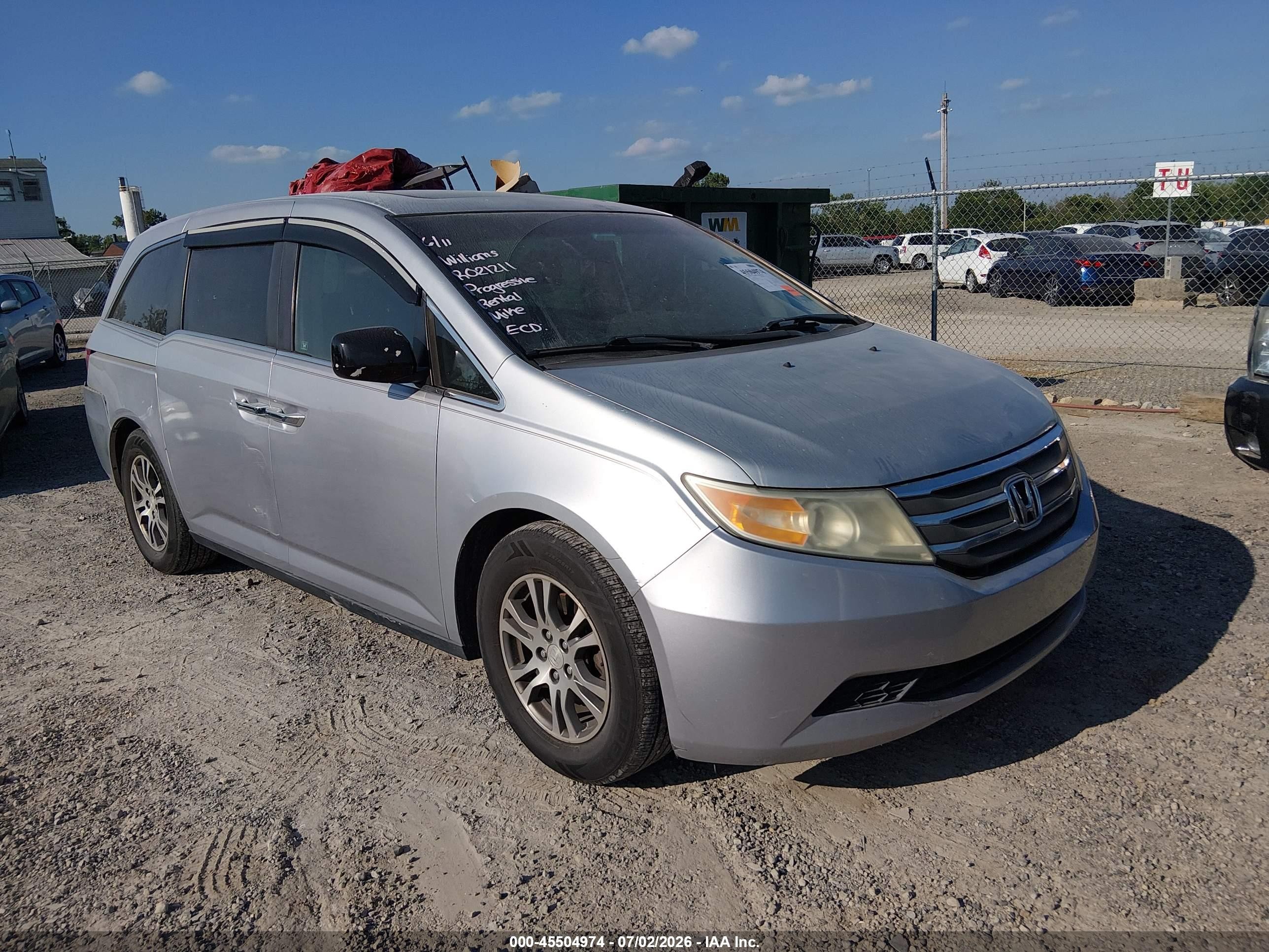 2012 Honda Odyssey Ex-l Silver vin: 5FNRL5H67CB051036