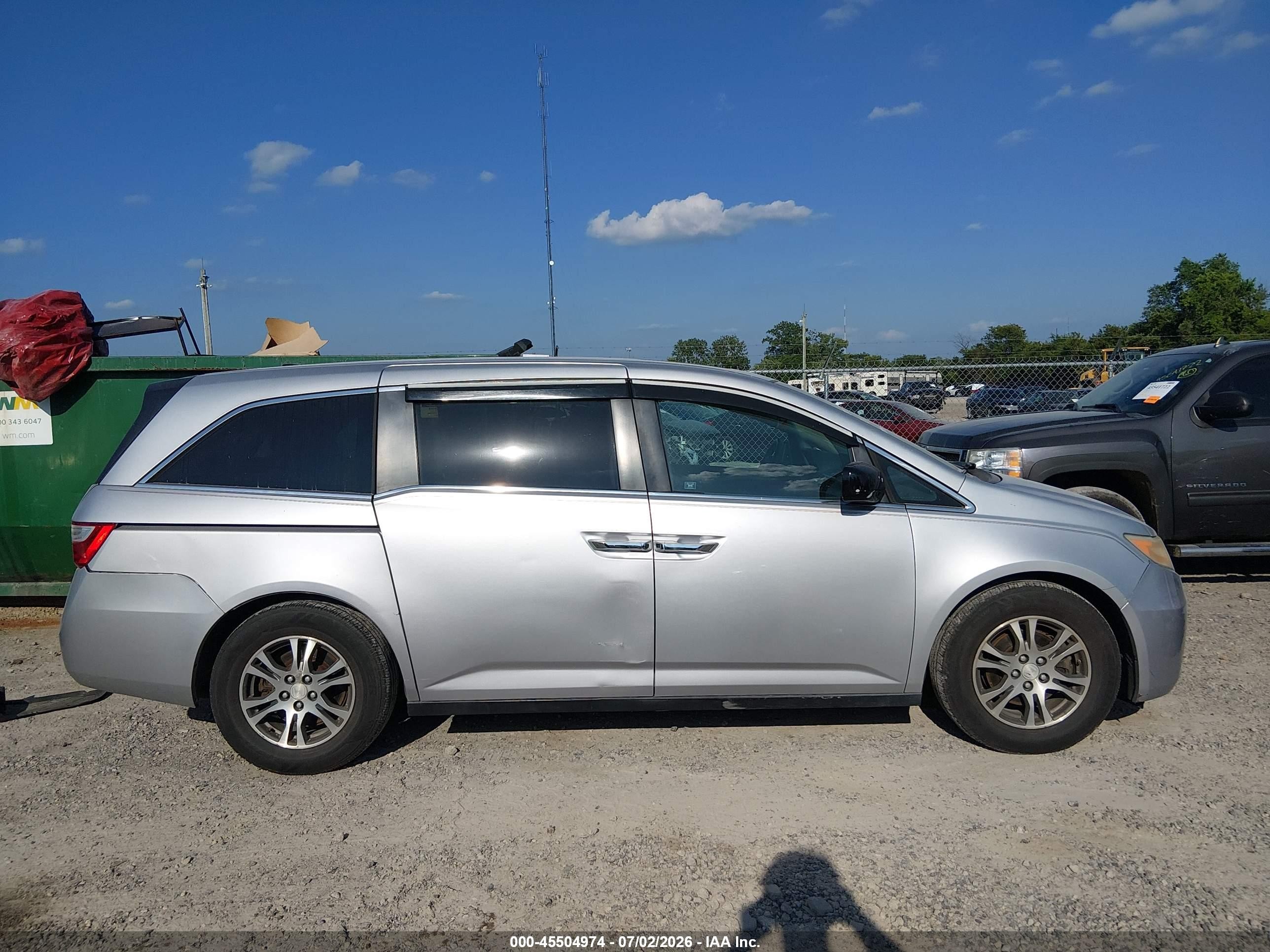 2012 Honda Odyssey Ex-l Silver vin: 5FNRL5H67CB051036