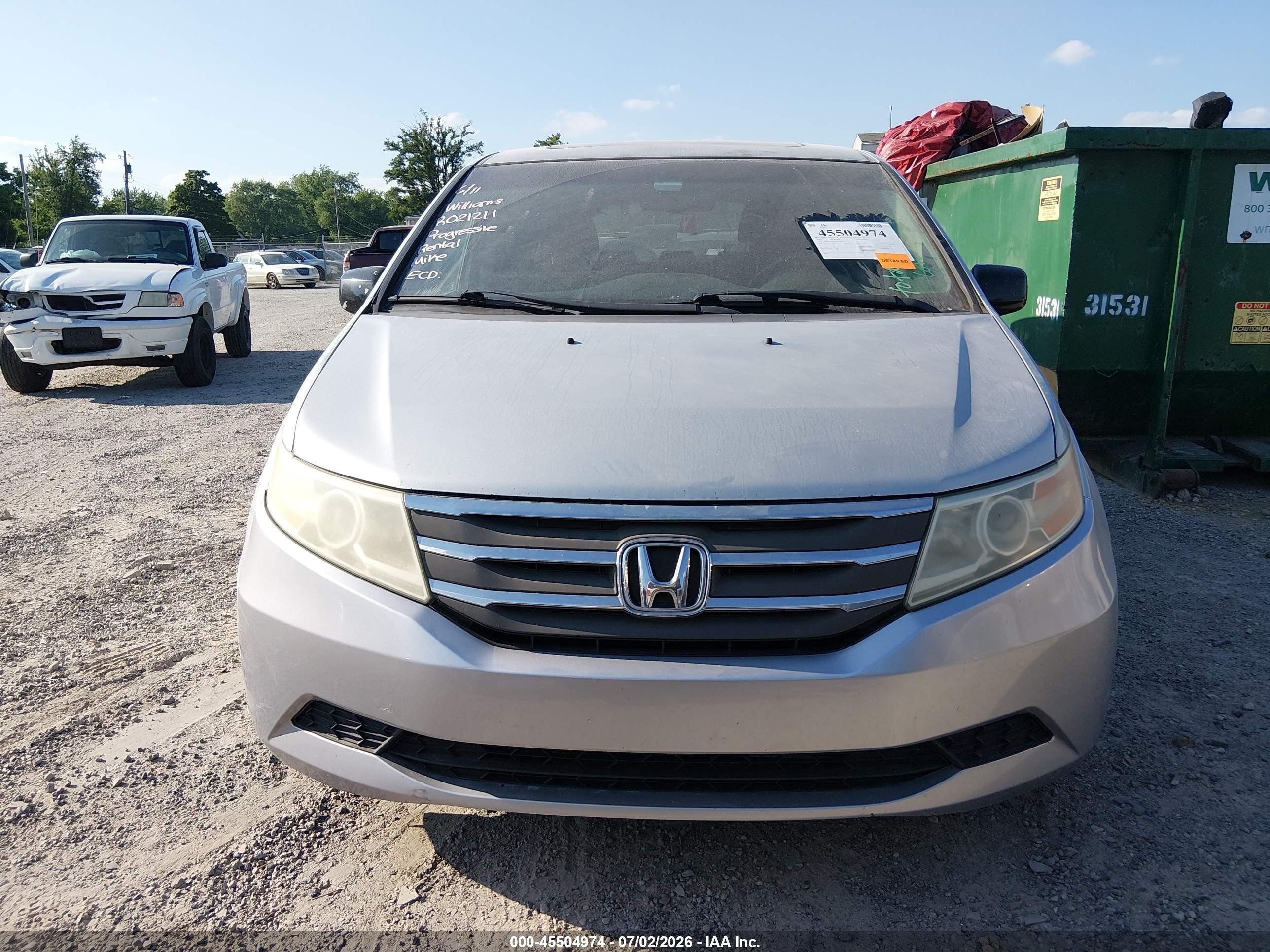 2012 Honda Odyssey Ex-l Silver vin: 5FNRL5H67CB051036