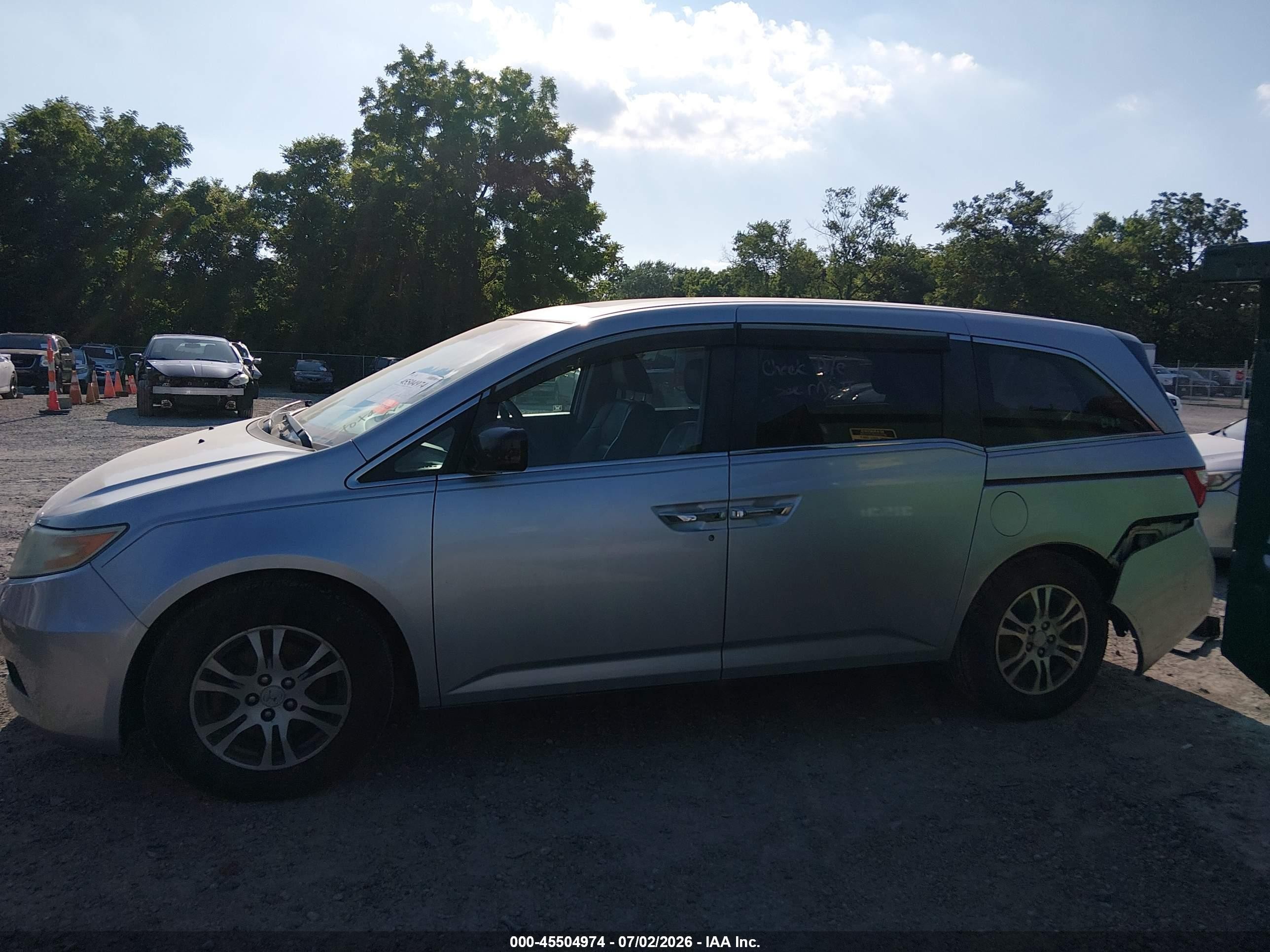 2012 Honda Odyssey Ex-l Silver vin: 5FNRL5H67CB051036