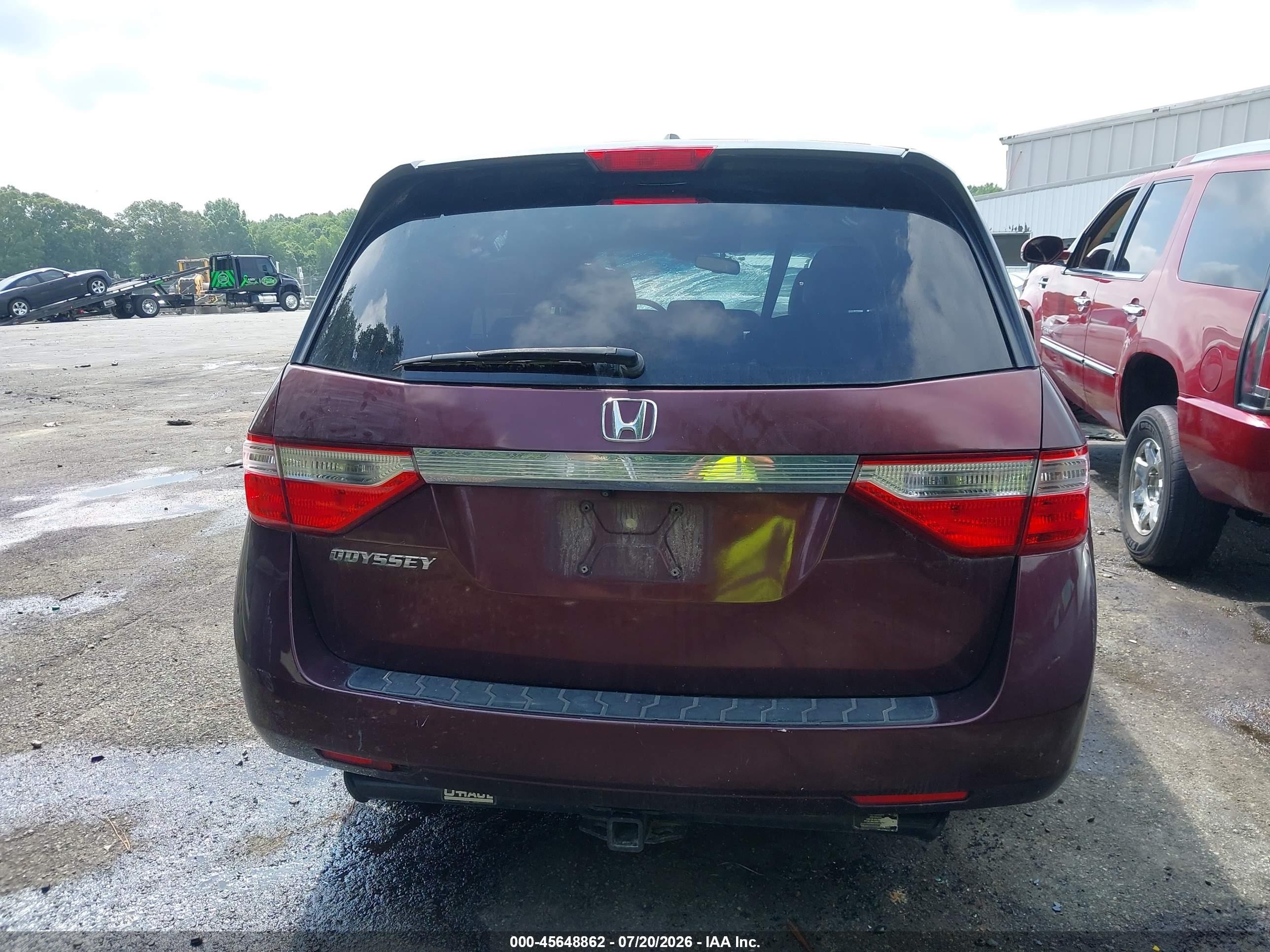 2012 Honda Odyssey Ex-l Burgundy vin: 5FNRL5H67CB078110