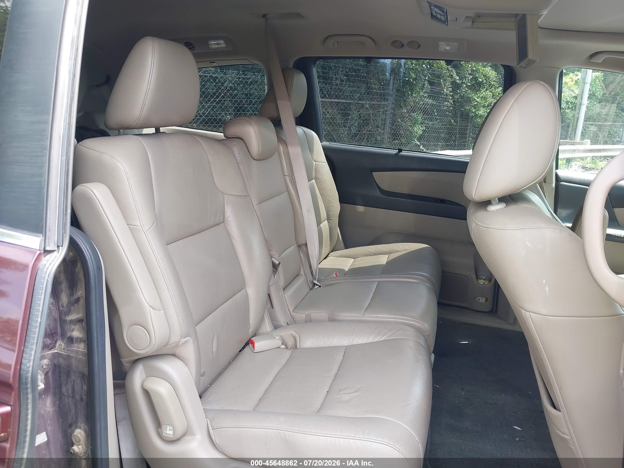 2012 Honda Odyssey Ex-l Burgundy vin: 5FNRL5H67CB078110