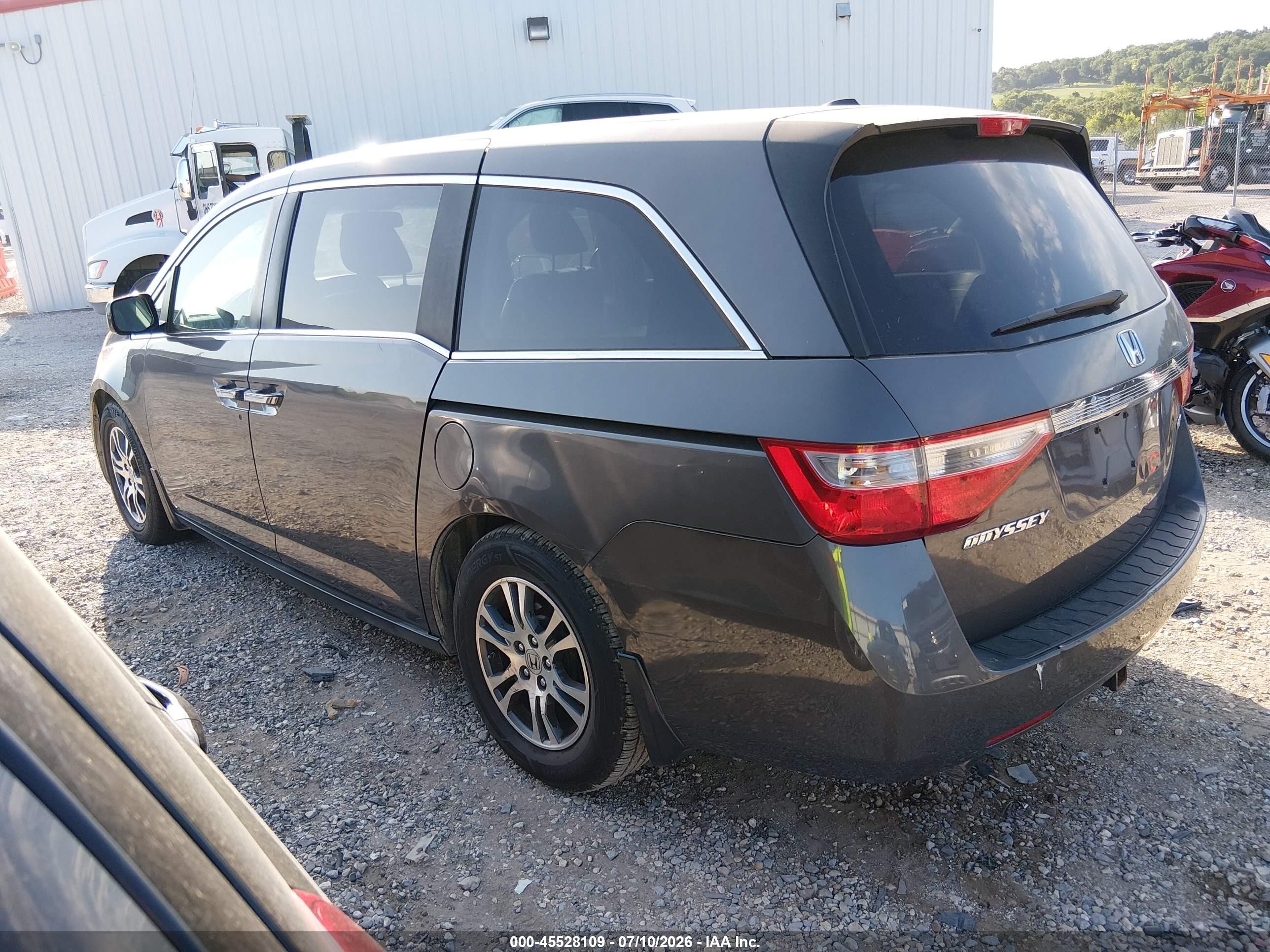 2012 Honda Odyssey Ex-l Серый vin: 5FNRL5H67CB082951