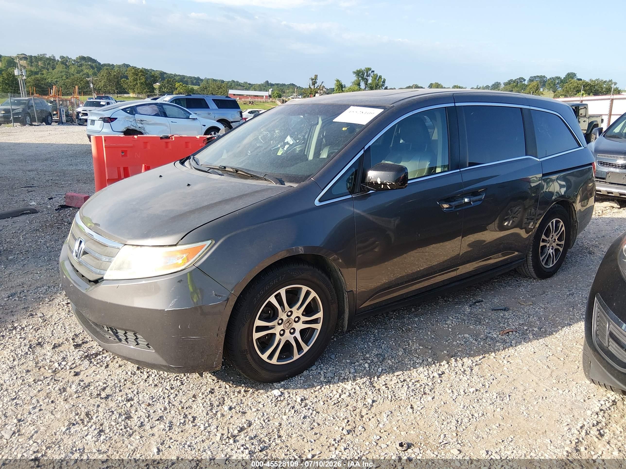 2012 Honda Odyssey Ex-l Серый vin: 5FNRL5H67CB082951