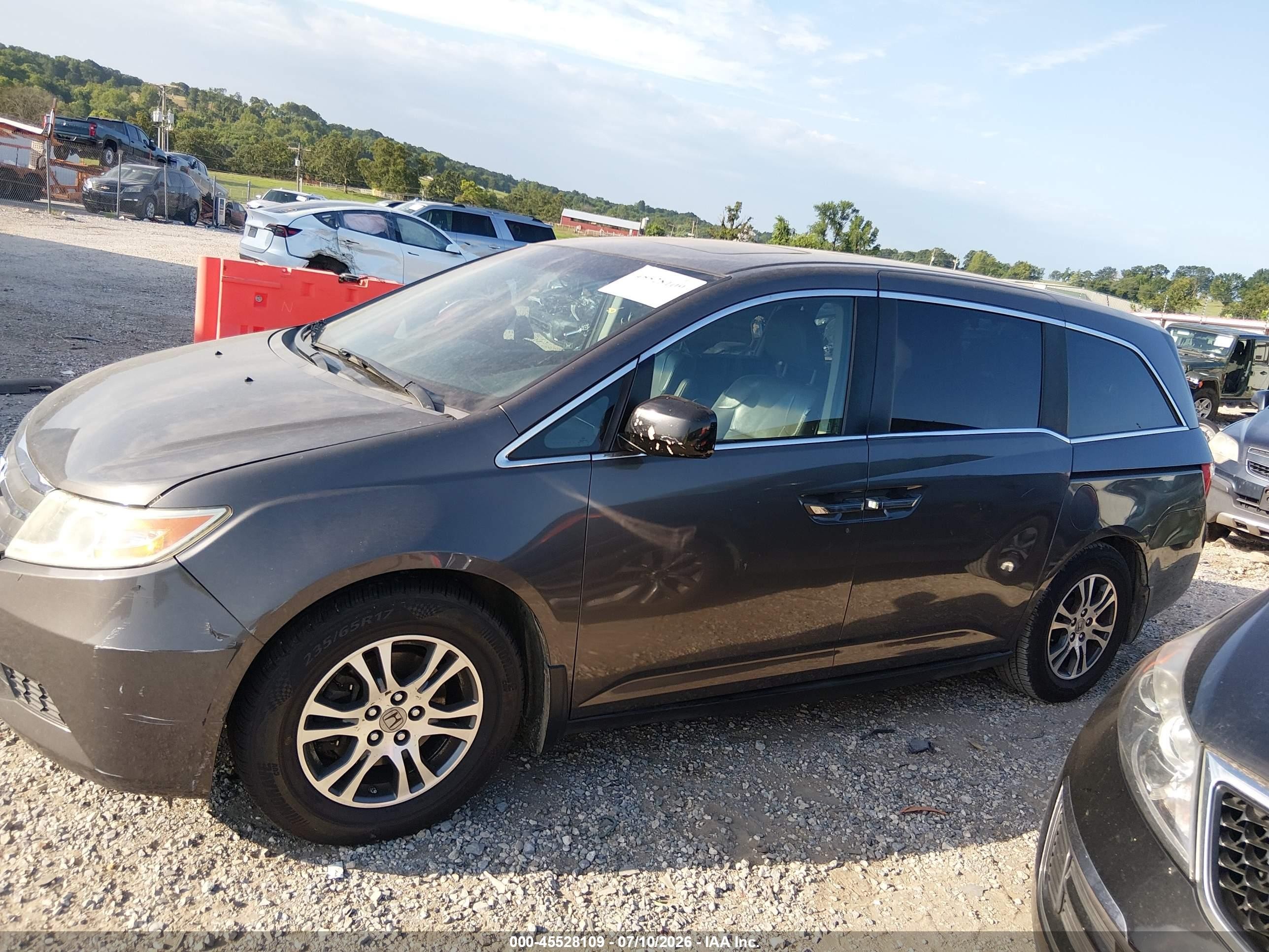 2012 Honda Odyssey Ex-l Серый vin: 5FNRL5H67CB082951