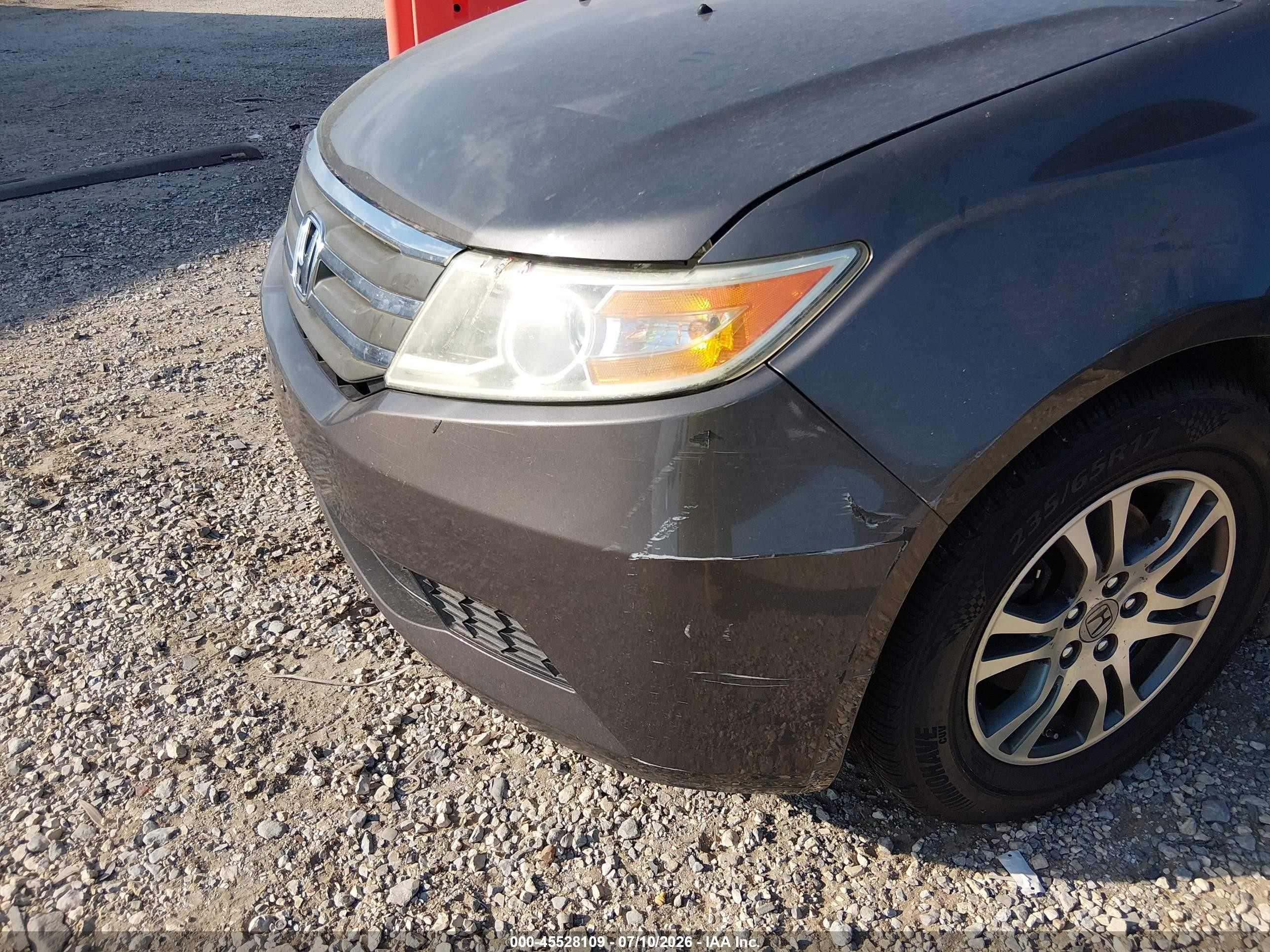 2012 Honda Odyssey Ex-l Серый vin: 5FNRL5H67CB082951
