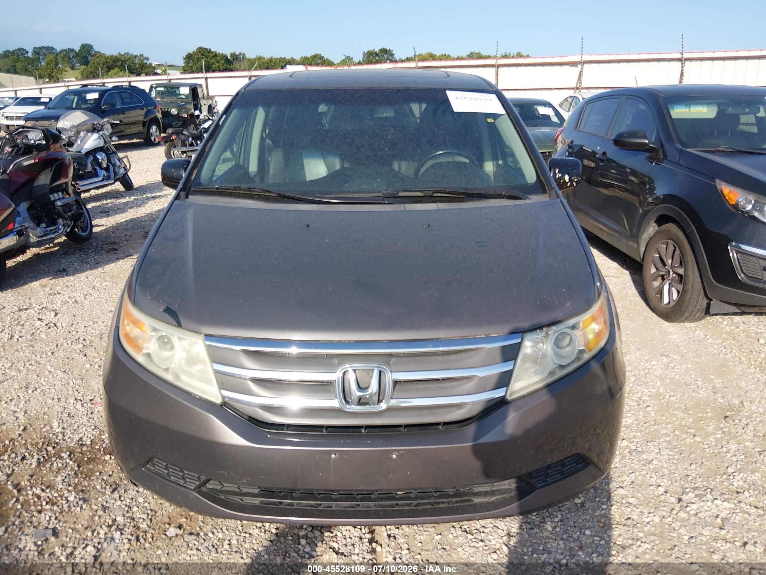 2012 Honda Odyssey Ex-l Серый vin: 5FNRL5H67CB082951