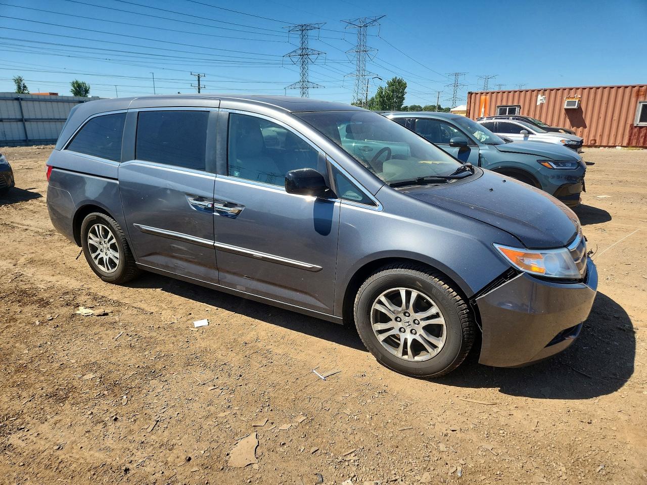 2012 Honda Odyssey Exl Gray vin: 5FNRL5H67CB096980