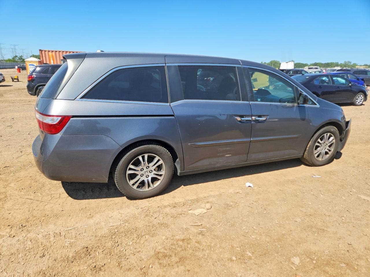 2012 Honda Odyssey Exl Gray vin: 5FNRL5H67CB096980
