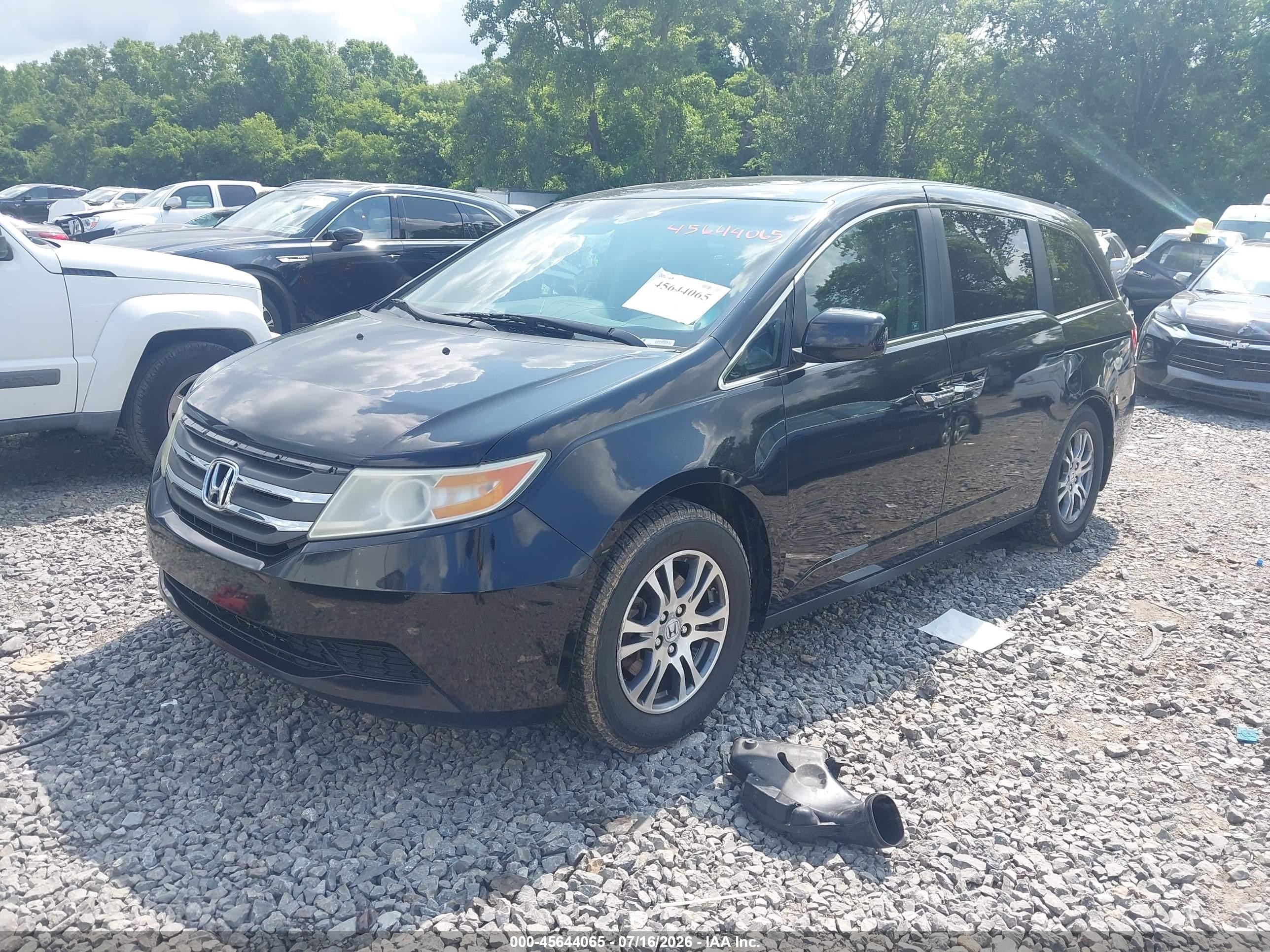 2012 Honda Odyssey Ex-l Black vin: 5FNRL5H67CB103572