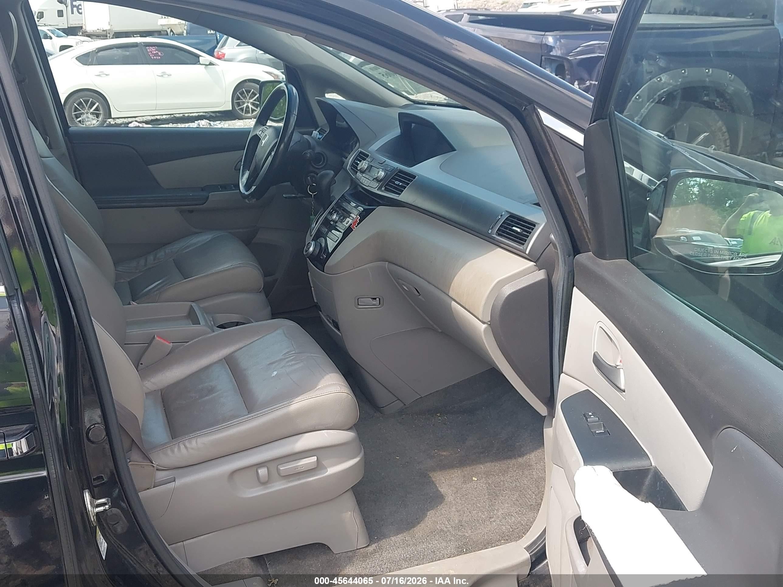 2012 Honda Odyssey Ex-l Black vin: 5FNRL5H67CB103572