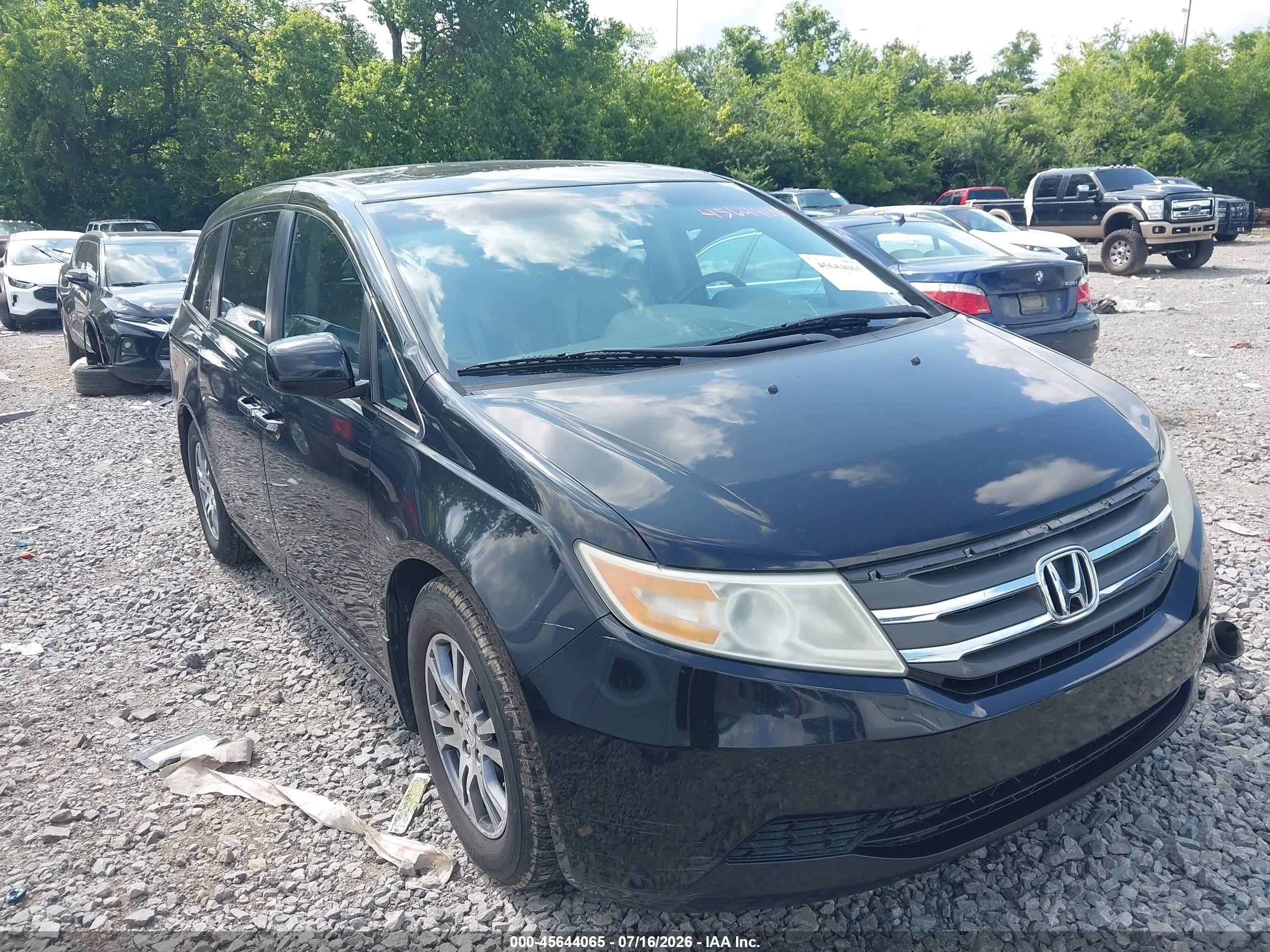2012 Honda Odyssey Ex-l Black vin: 5FNRL5H67CB103572