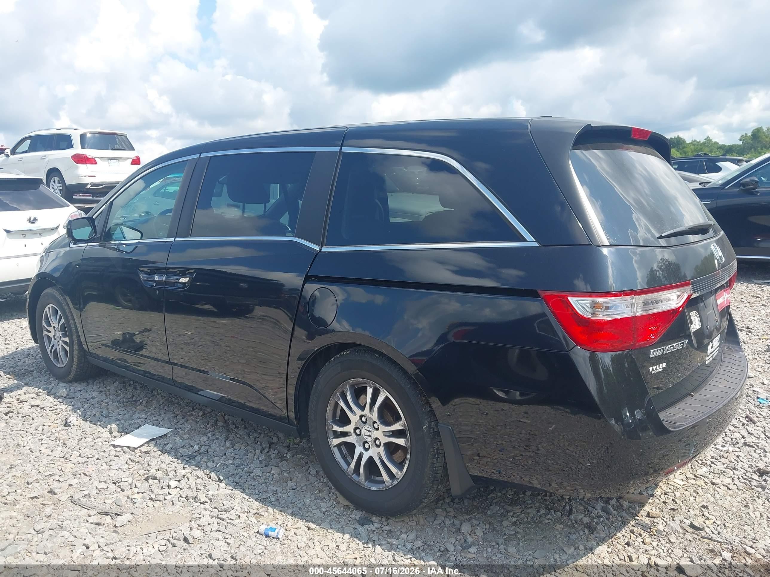 2012 Honda Odyssey Ex-l Black vin: 5FNRL5H67CB103572
