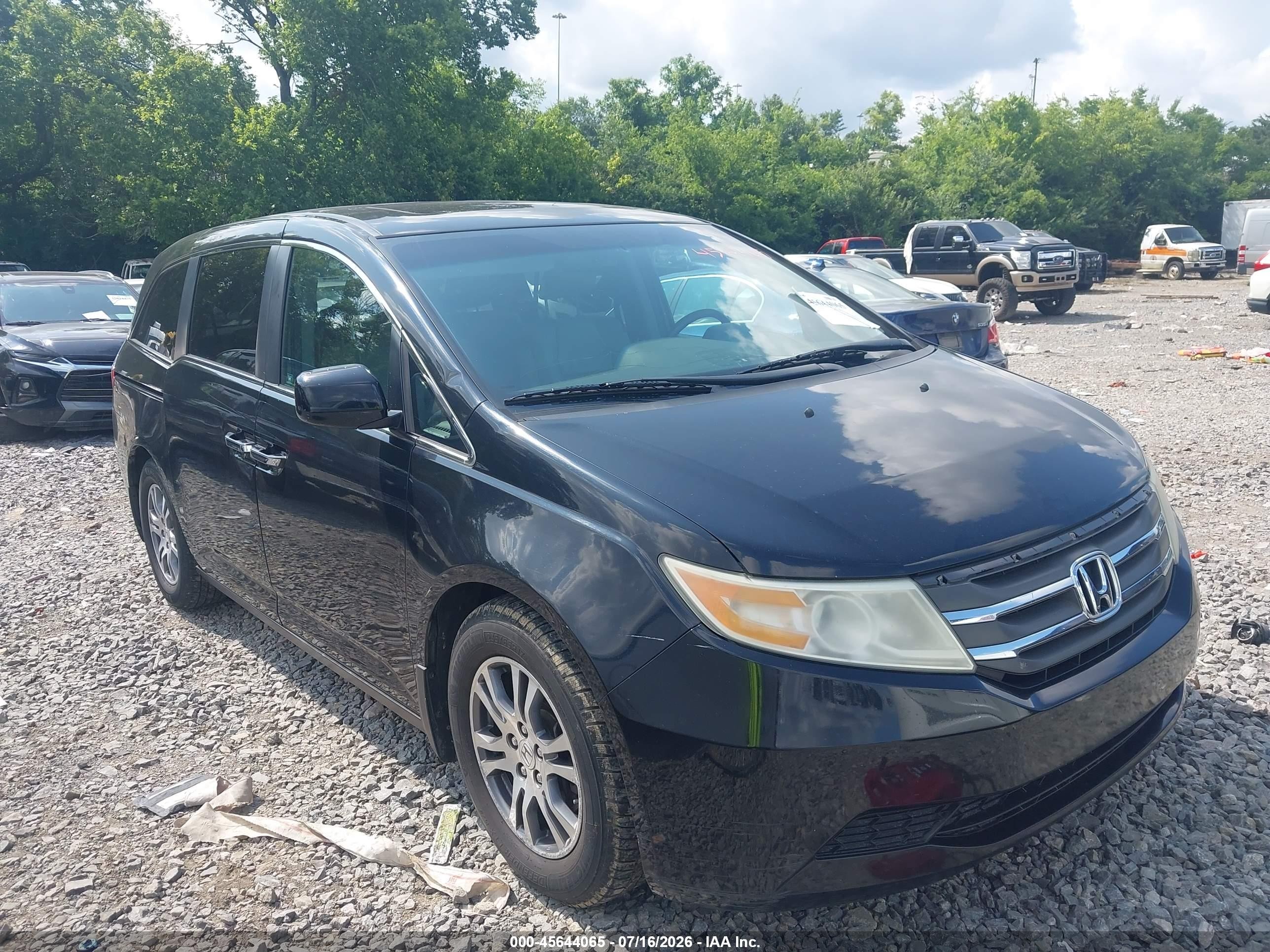 2012 Honda Odyssey Ex-l Black vin: 5FNRL5H67CB103572