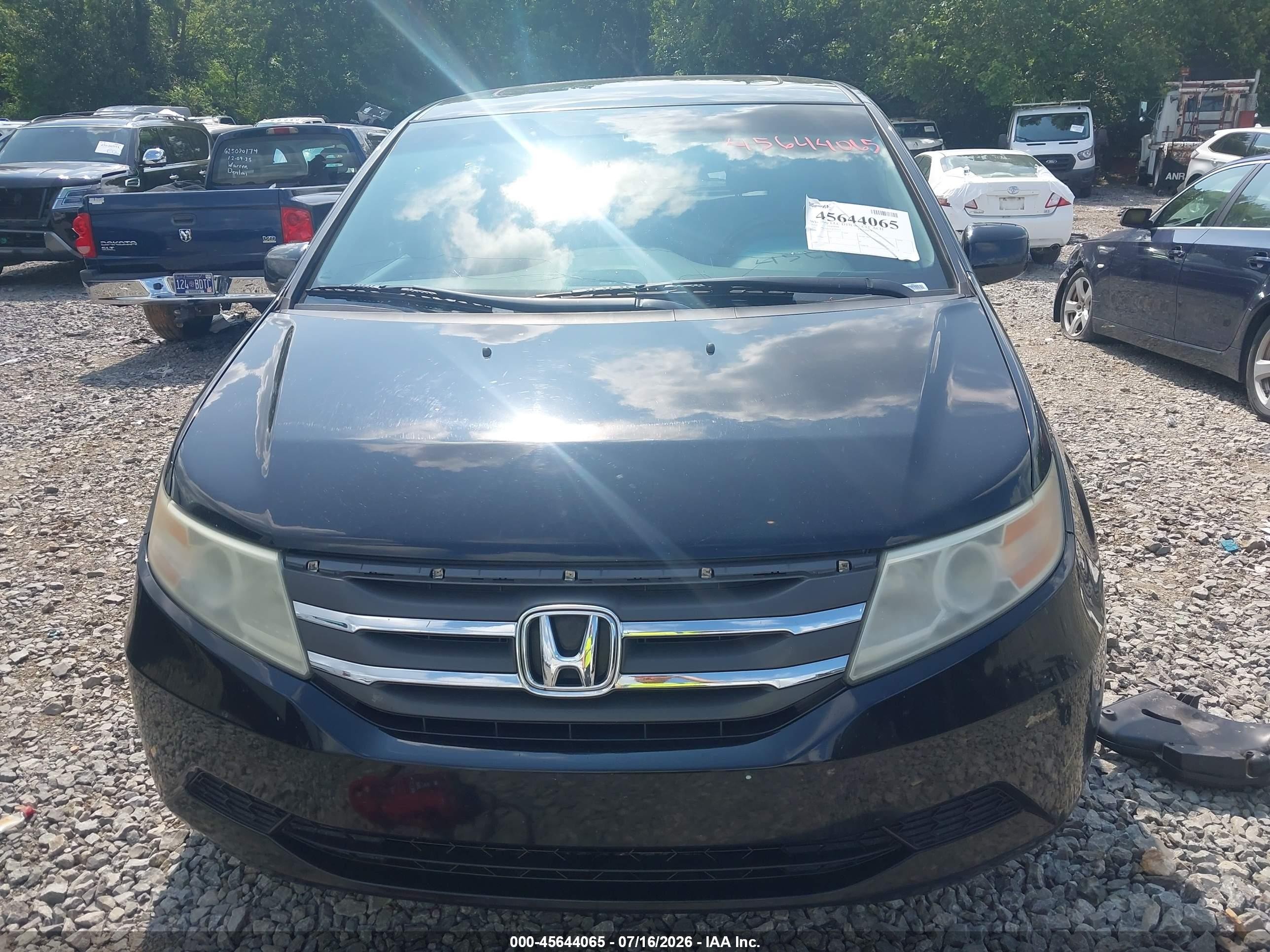 2012 Honda Odyssey Ex-l Black vin: 5FNRL5H67CB103572