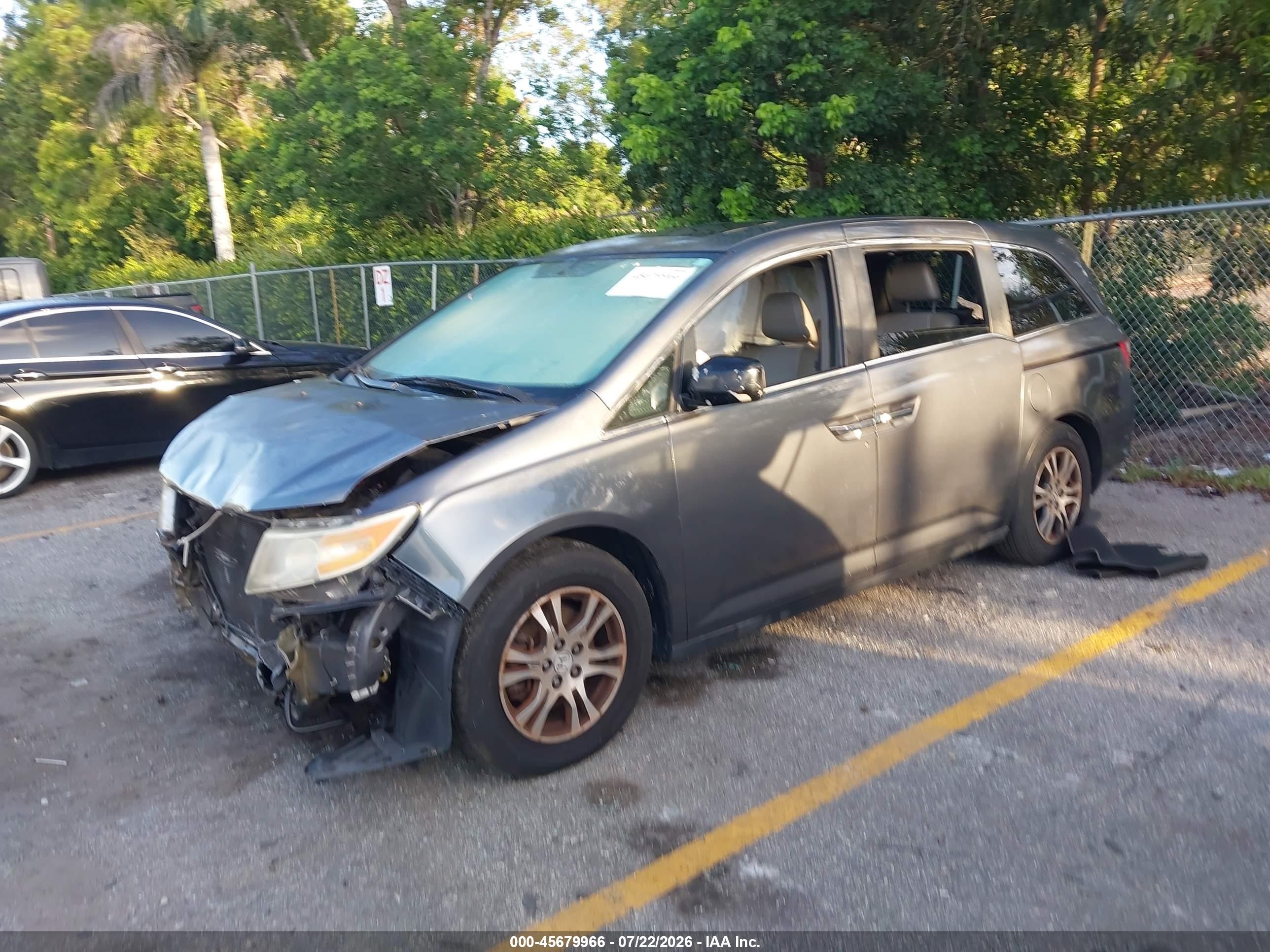 2012 Honda Odyssey Ex-l Серый vin: 5FNRL5H67CB117648