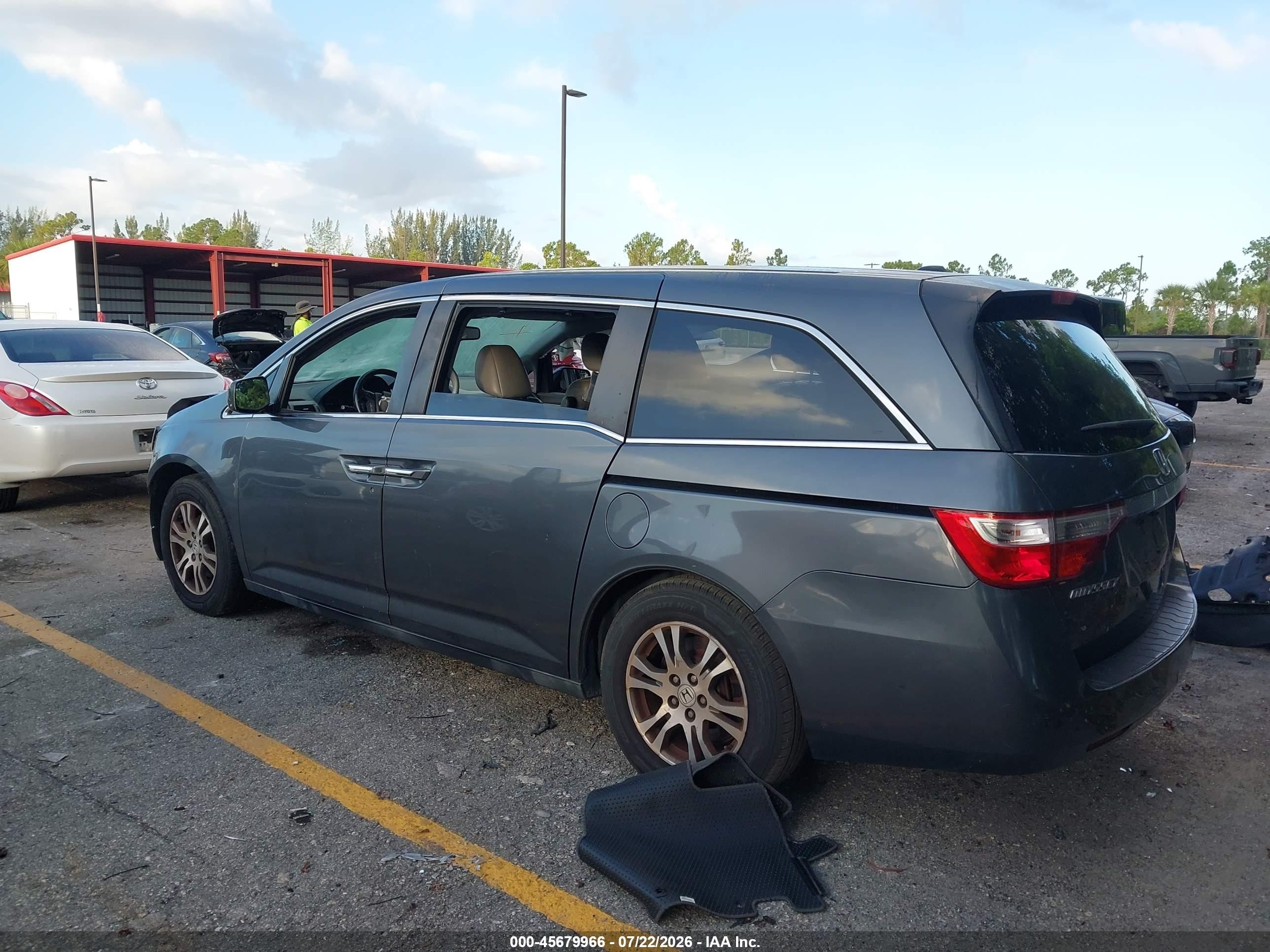 2012 Honda Odyssey Ex-l Серый vin: 5FNRL5H67CB117648