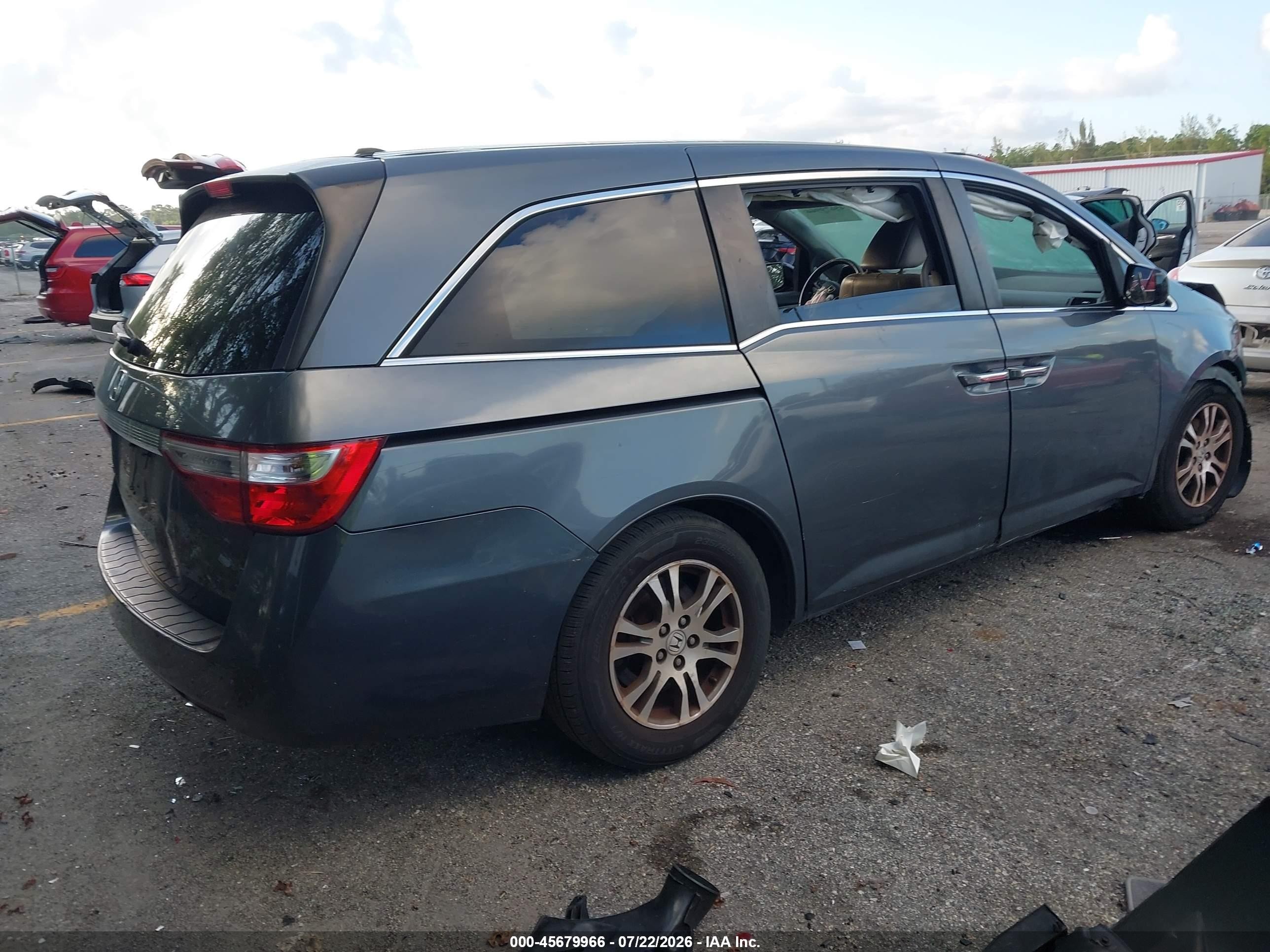 2012 Honda Odyssey Ex-l Серый vin: 5FNRL5H67CB117648