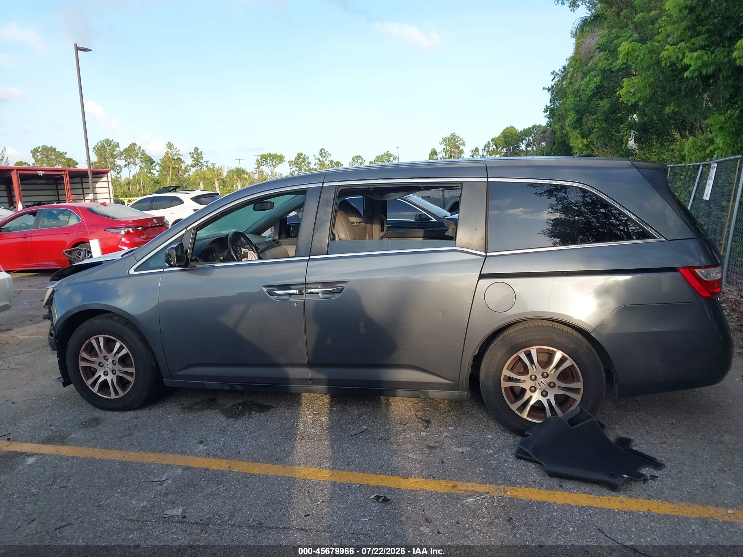 2012 Honda Odyssey Ex-l Серый vin: 5FNRL5H67CB117648