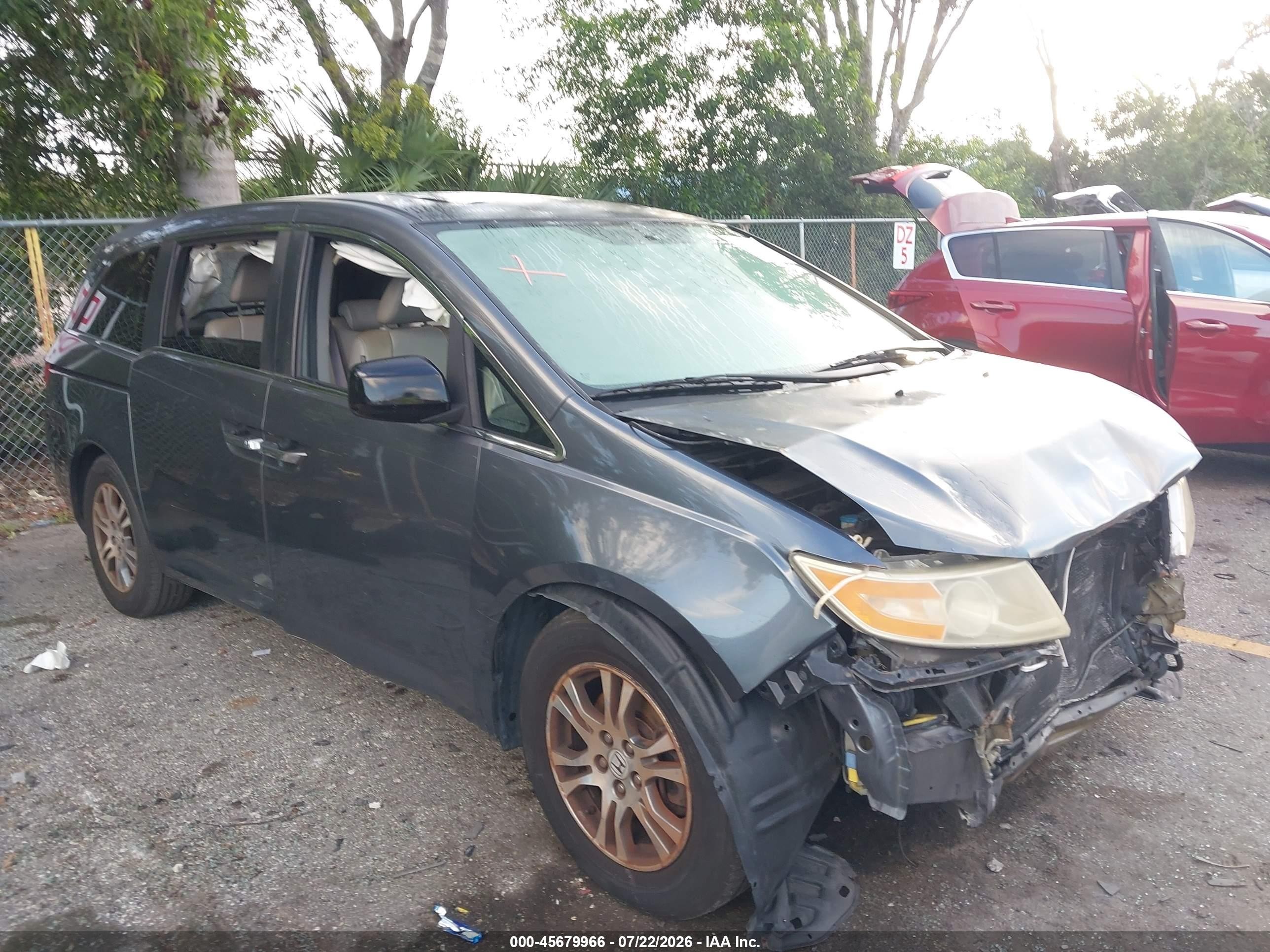 2012 Honda Odyssey Ex-l Серый vin: 5FNRL5H67CB117648