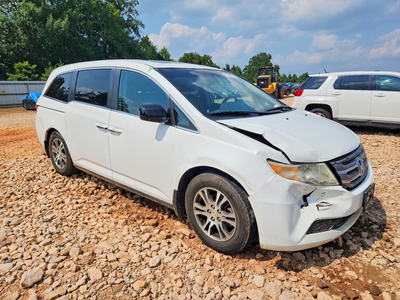 2012 Honda Odyssey Exl White vin: 5FNRL5H67CB120887