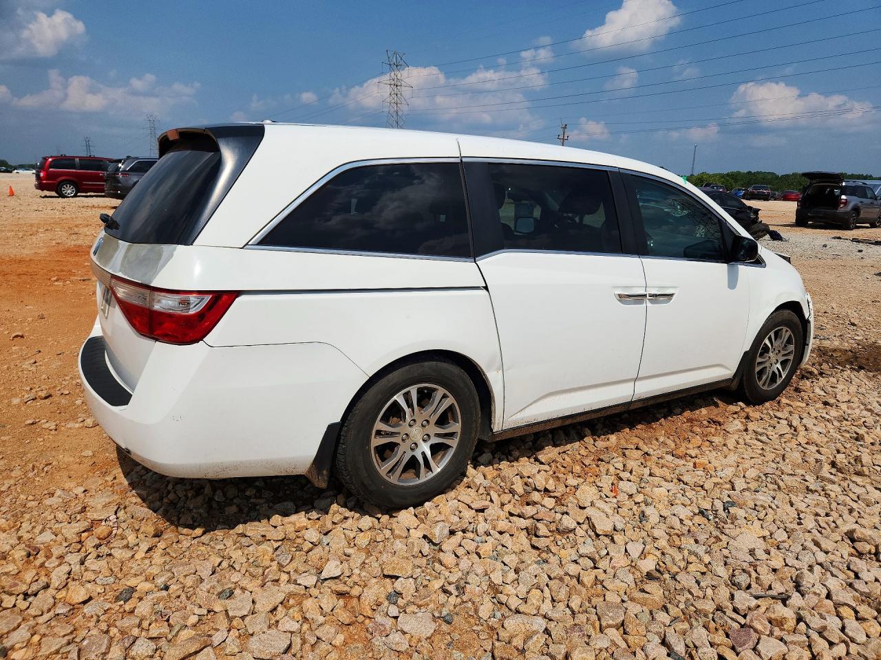 2012 Honda Odyssey Exl White vin: 5FNRL5H67CB120887