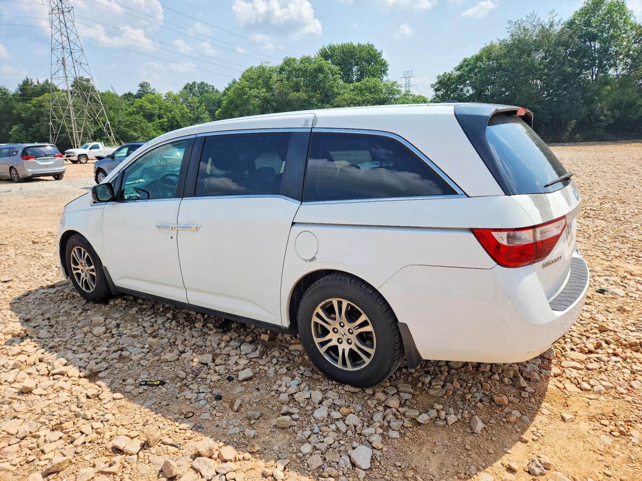 2012 Honda Odyssey Exl White vin: 5FNRL5H67CB120887