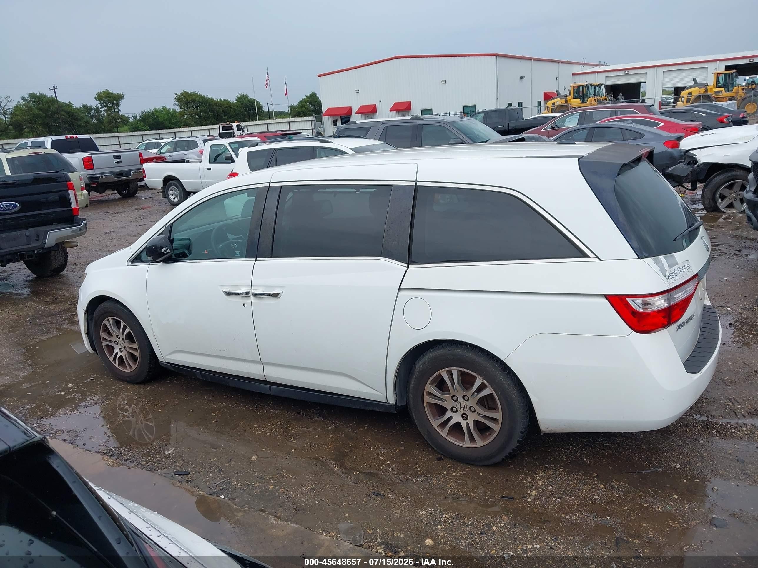 2012 Honda Odyssey Ex-l White vin: 5FNRL5H67CB134188