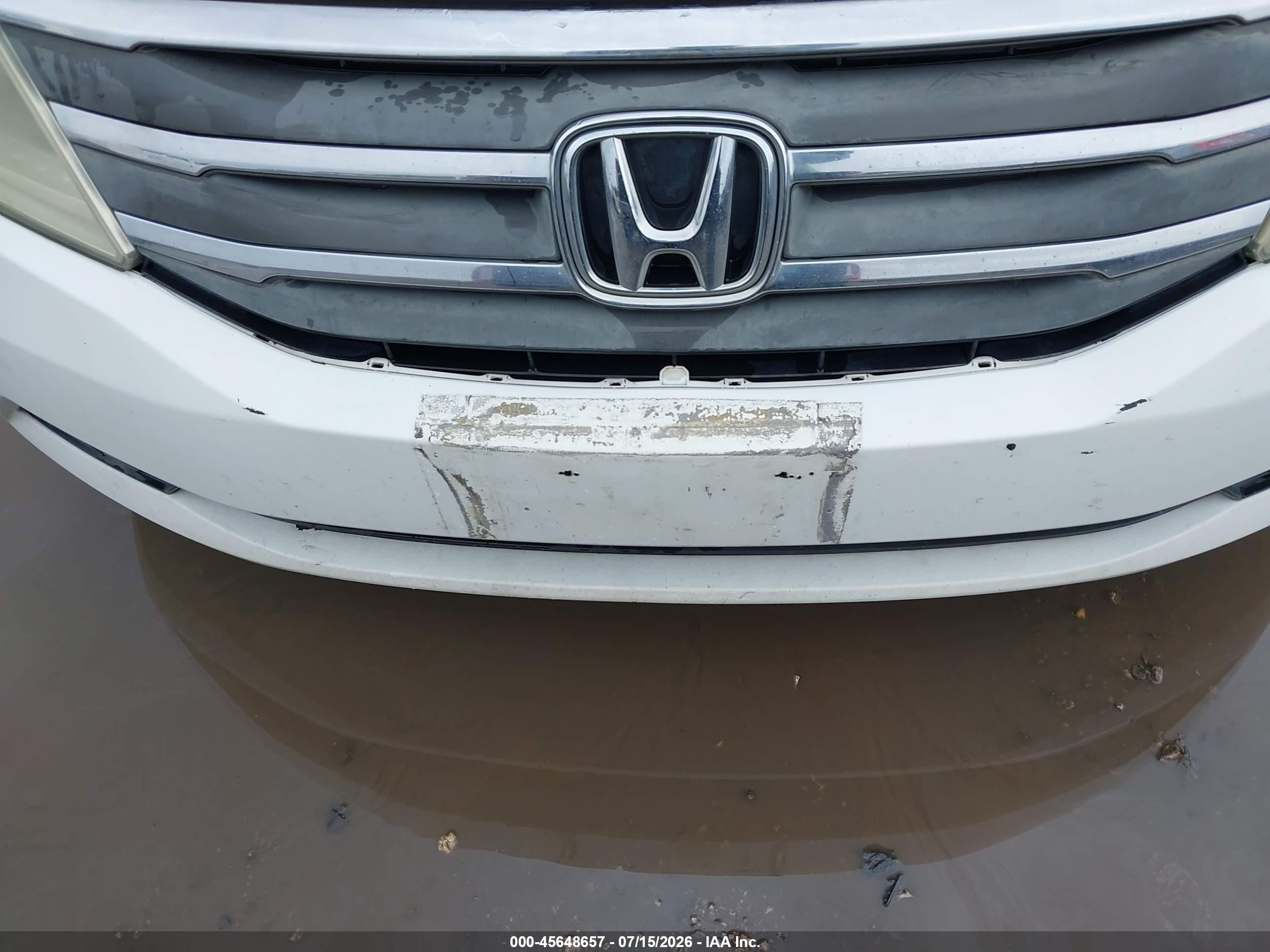 2012 Honda Odyssey Ex-l White vin: 5FNRL5H67CB134188