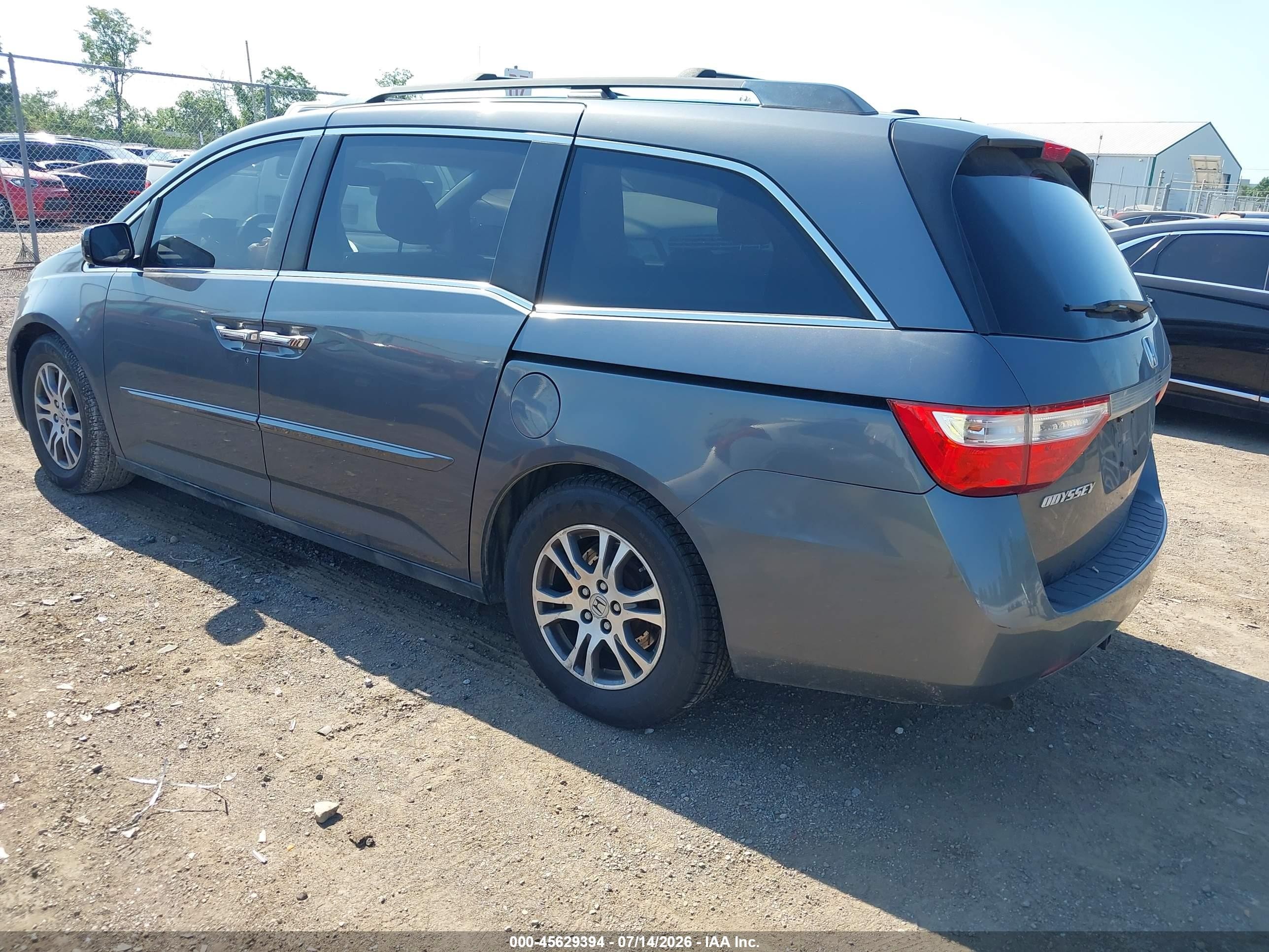 2012 Honda Odyssey Ex-l Gray vin: 5FNRL5H67CB138211