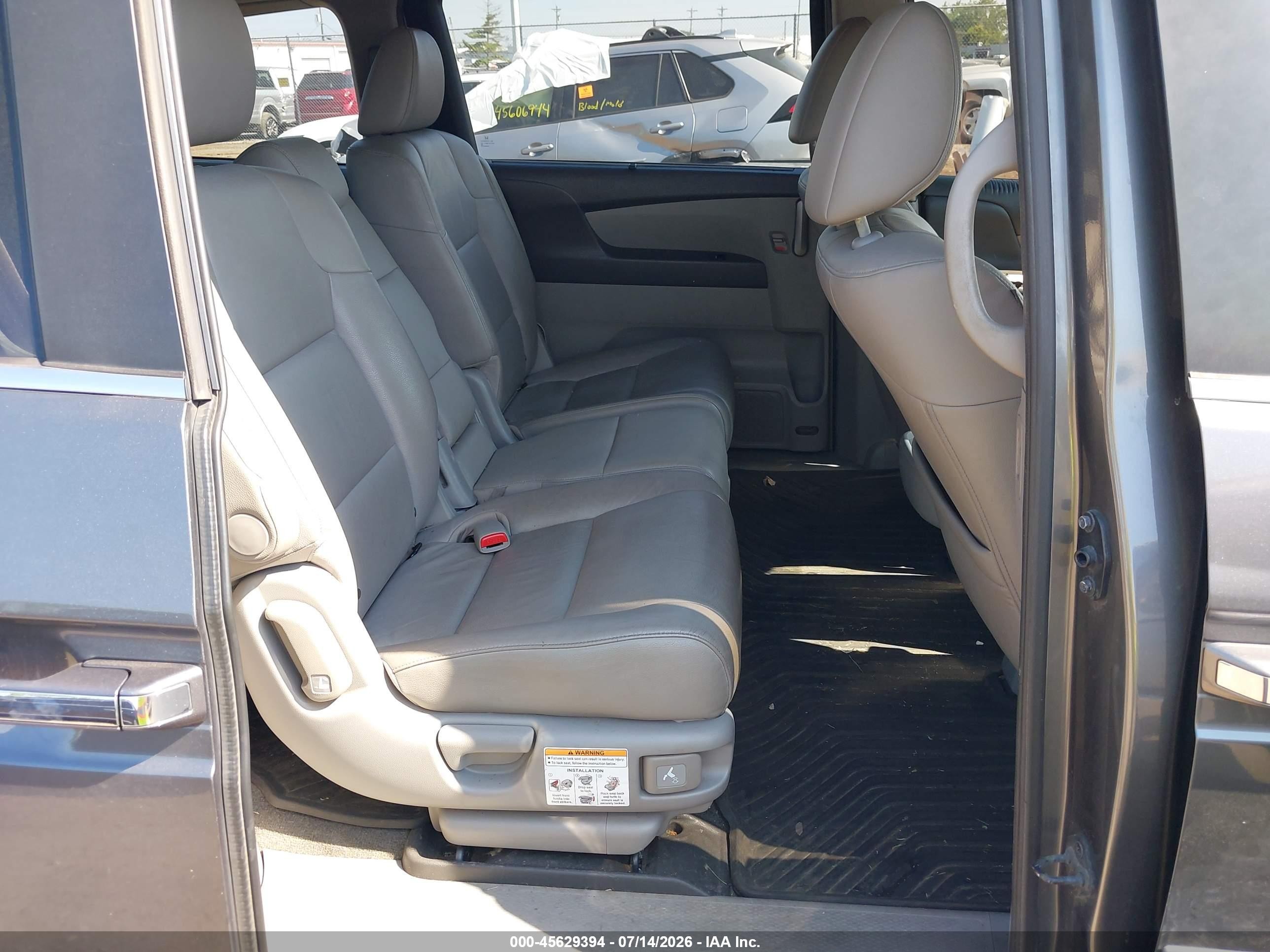 2012 Honda Odyssey Ex-l Gray vin: 5FNRL5H67CB138211