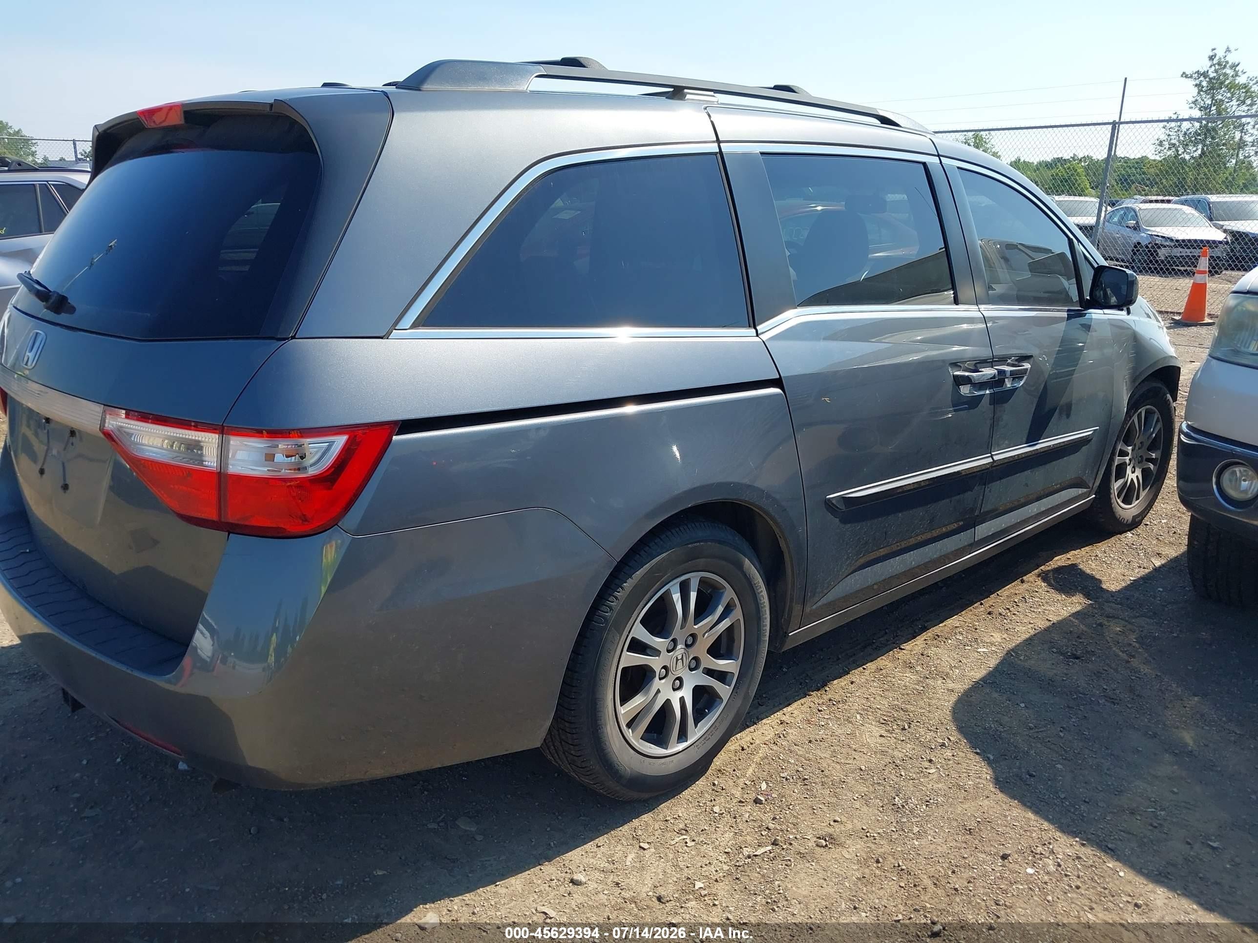 2012 Honda Odyssey Ex-l Gray vin: 5FNRL5H67CB138211