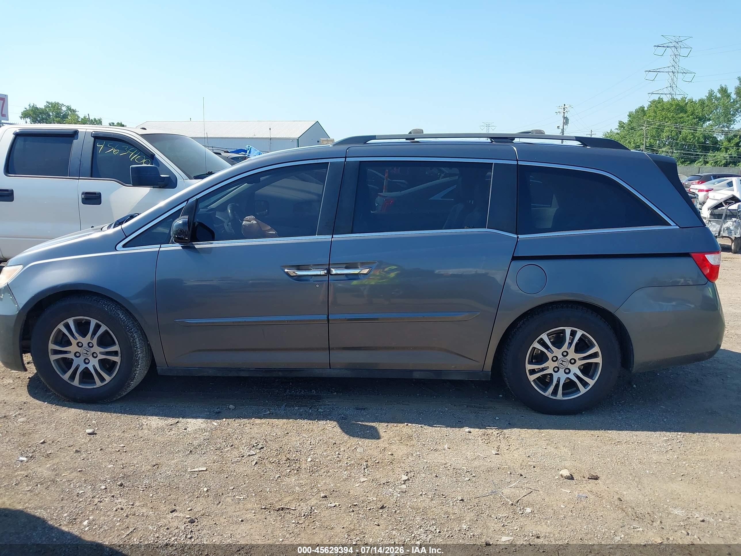 2012 Honda Odyssey Ex-l Gray vin: 5FNRL5H67CB138211