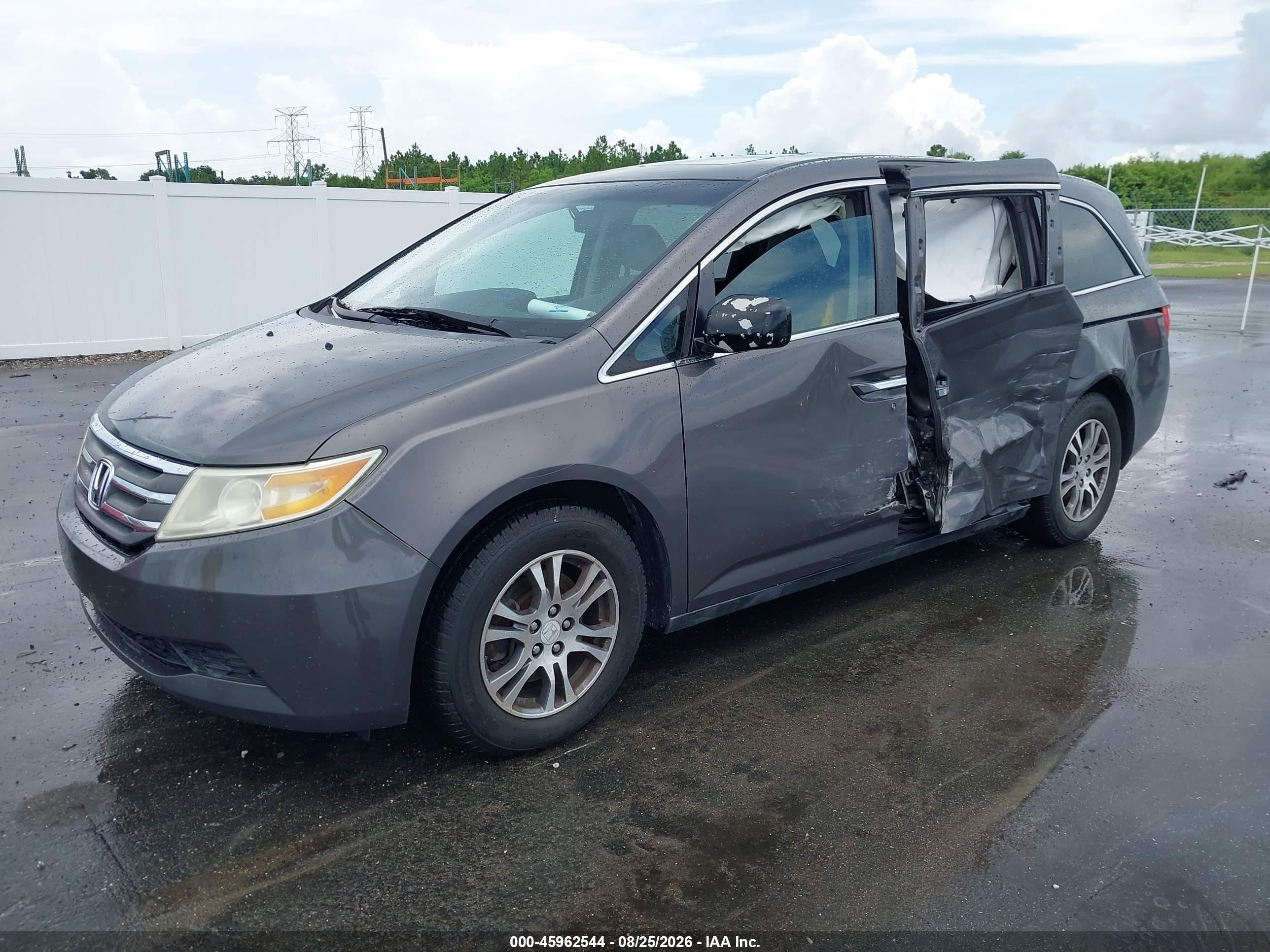 2012 Honda Odyssey Ex-l Gray vin: 5FNRL5H67CB141352