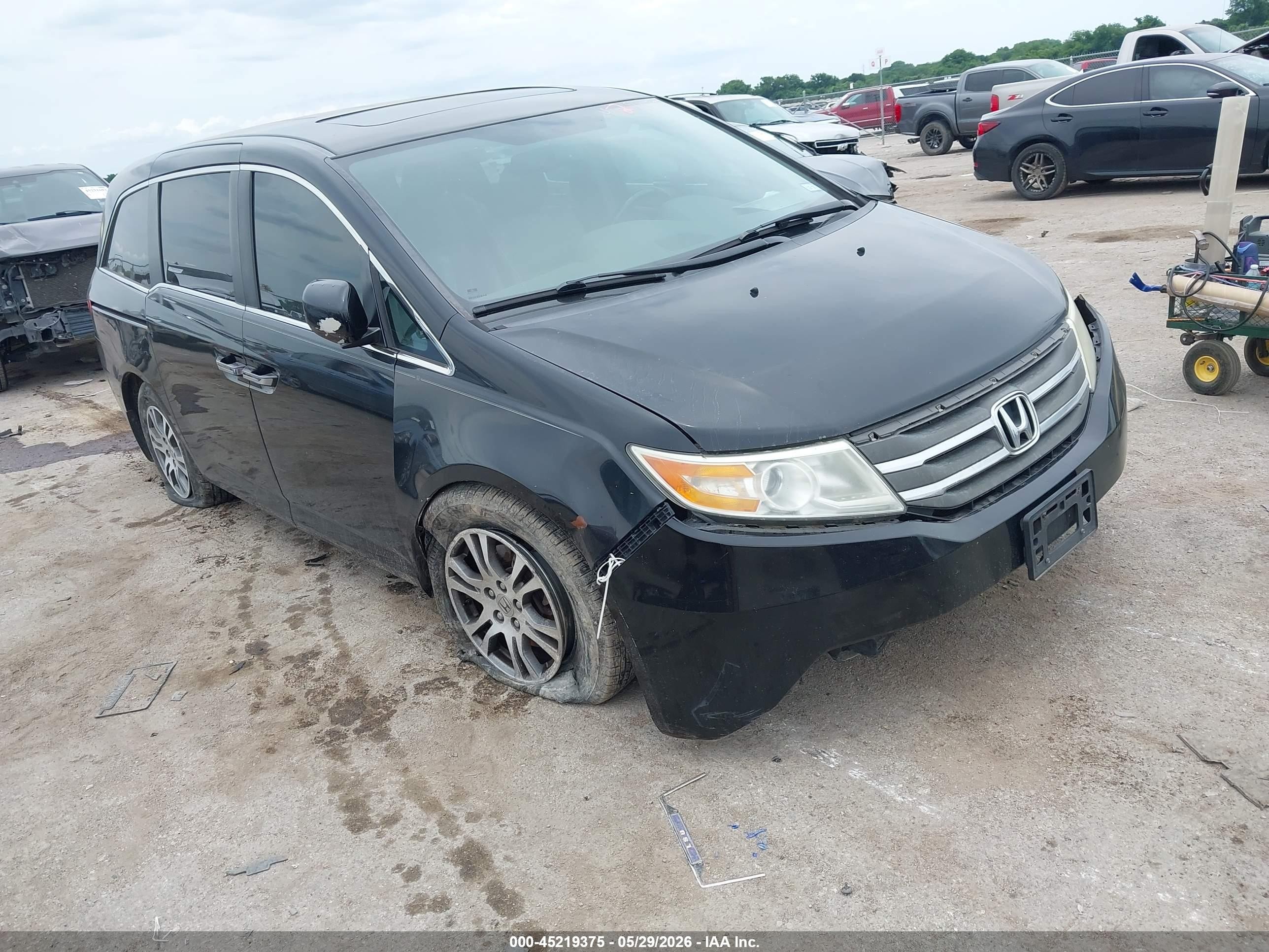 2013 Honda Odyssey Ex-l Black vin: 5FNRL5H67DB003294