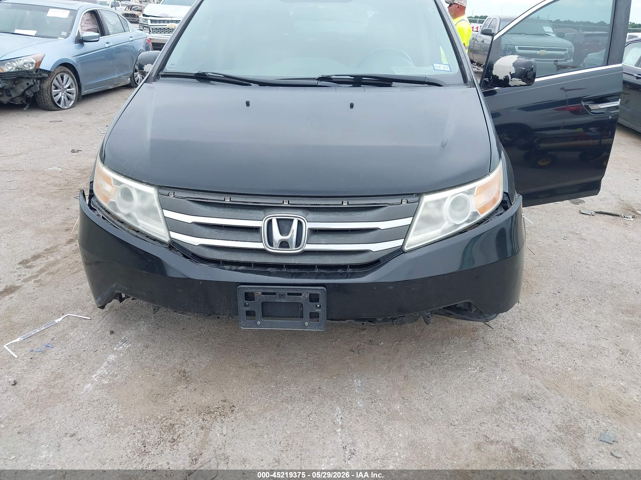 2013 Honda Odyssey Ex-l Black vin: 5FNRL5H67DB003294