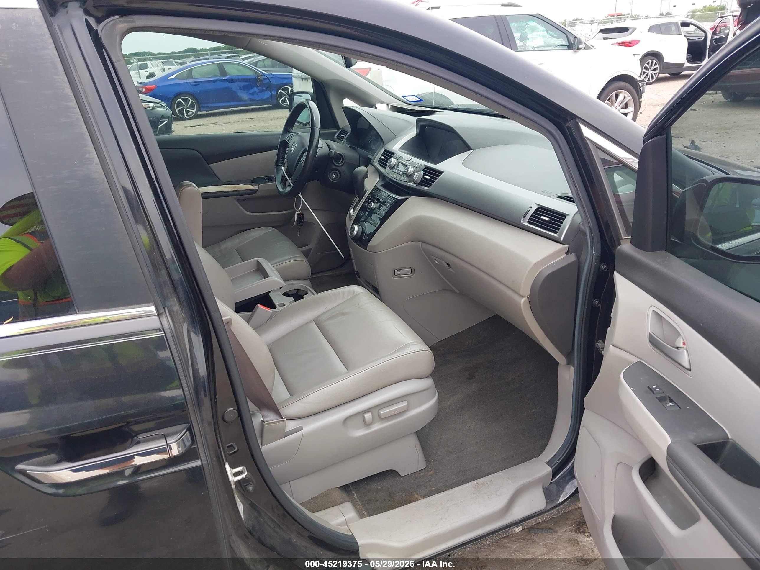 2013 Honda Odyssey Ex-l Black vin: 5FNRL5H67DB003294