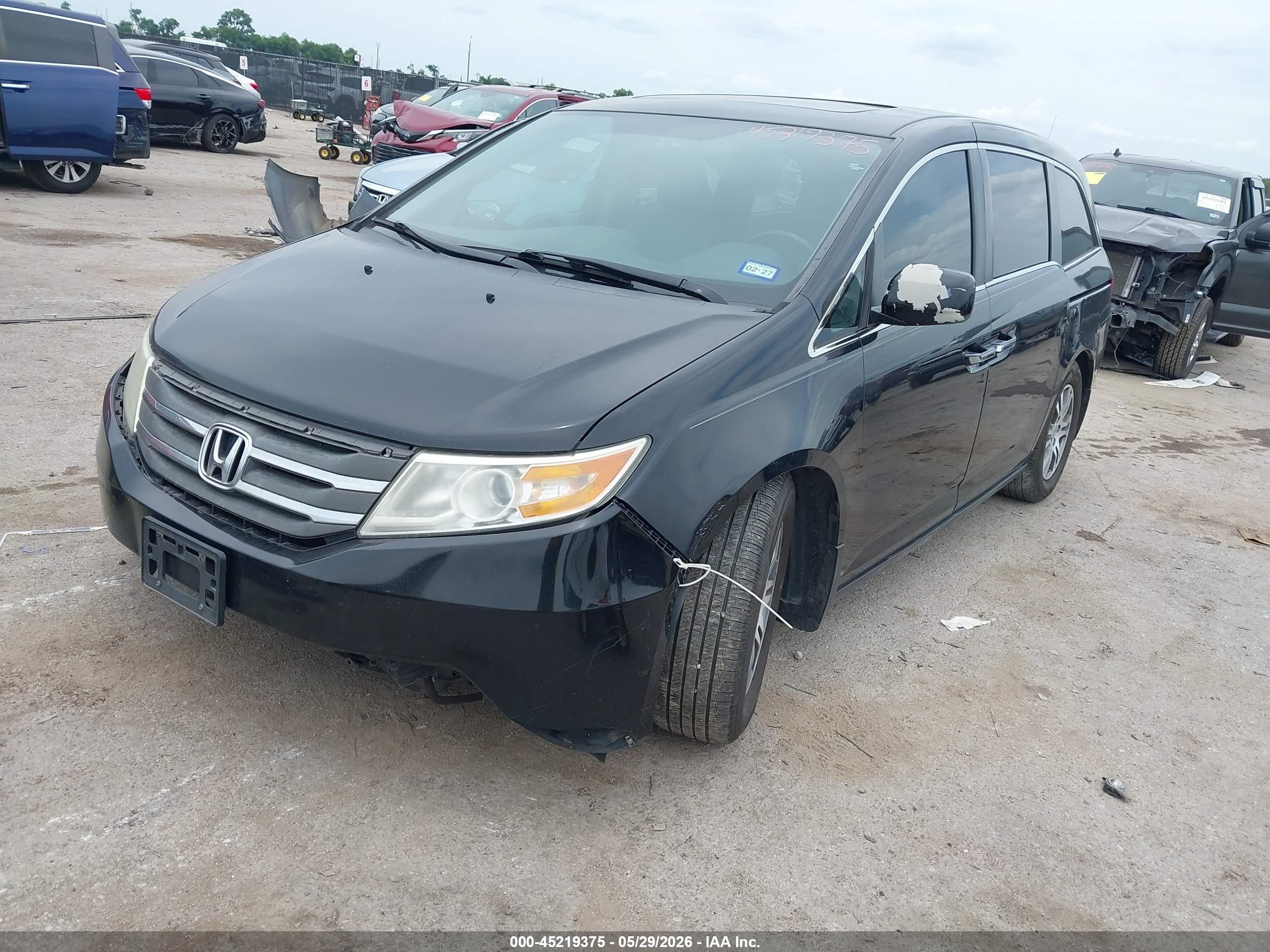2013 Honda Odyssey Ex-l Black vin: 5FNRL5H67DB003294