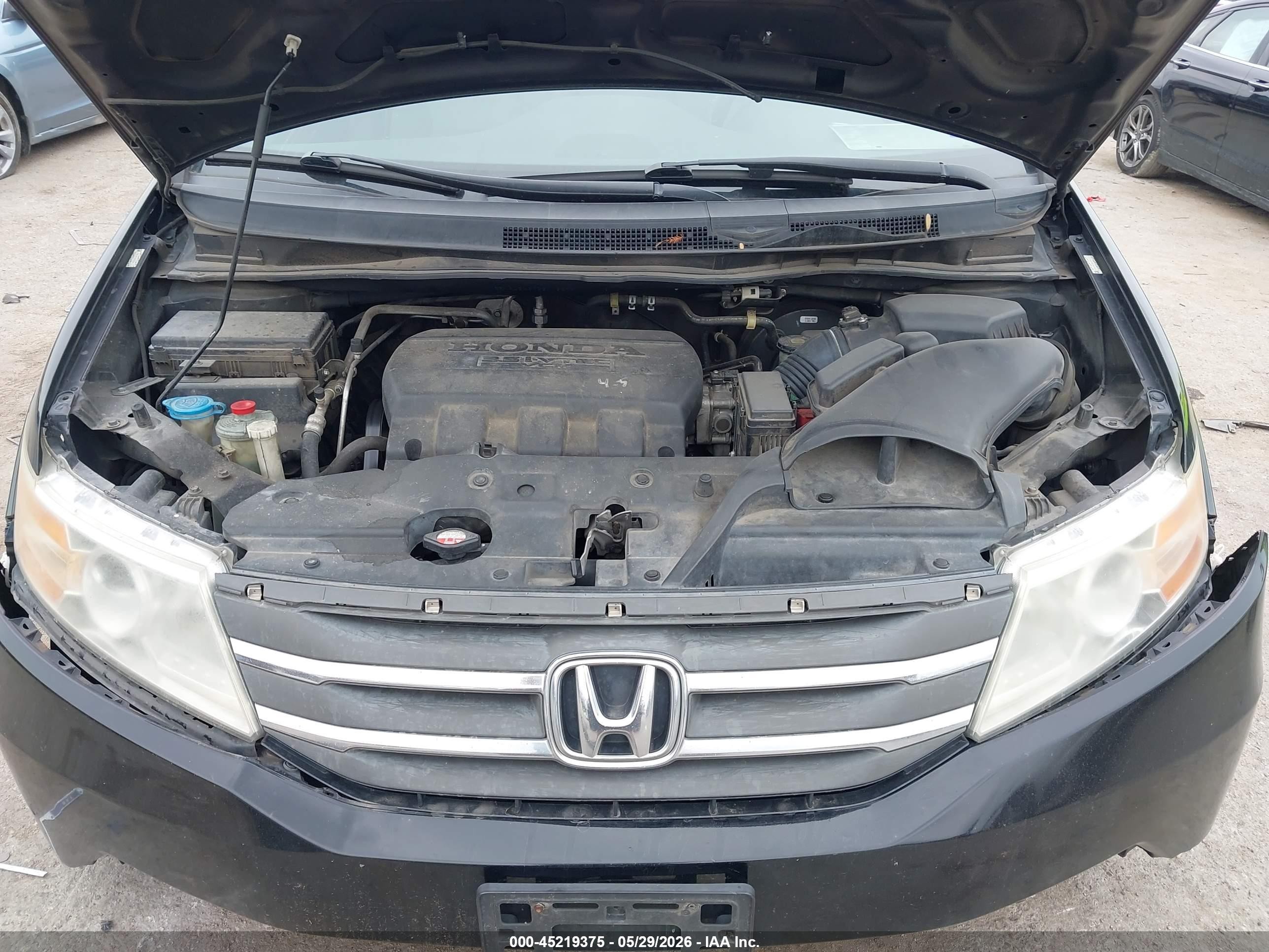 2013 Honda Odyssey Ex-l Black vin: 5FNRL5H67DB003294