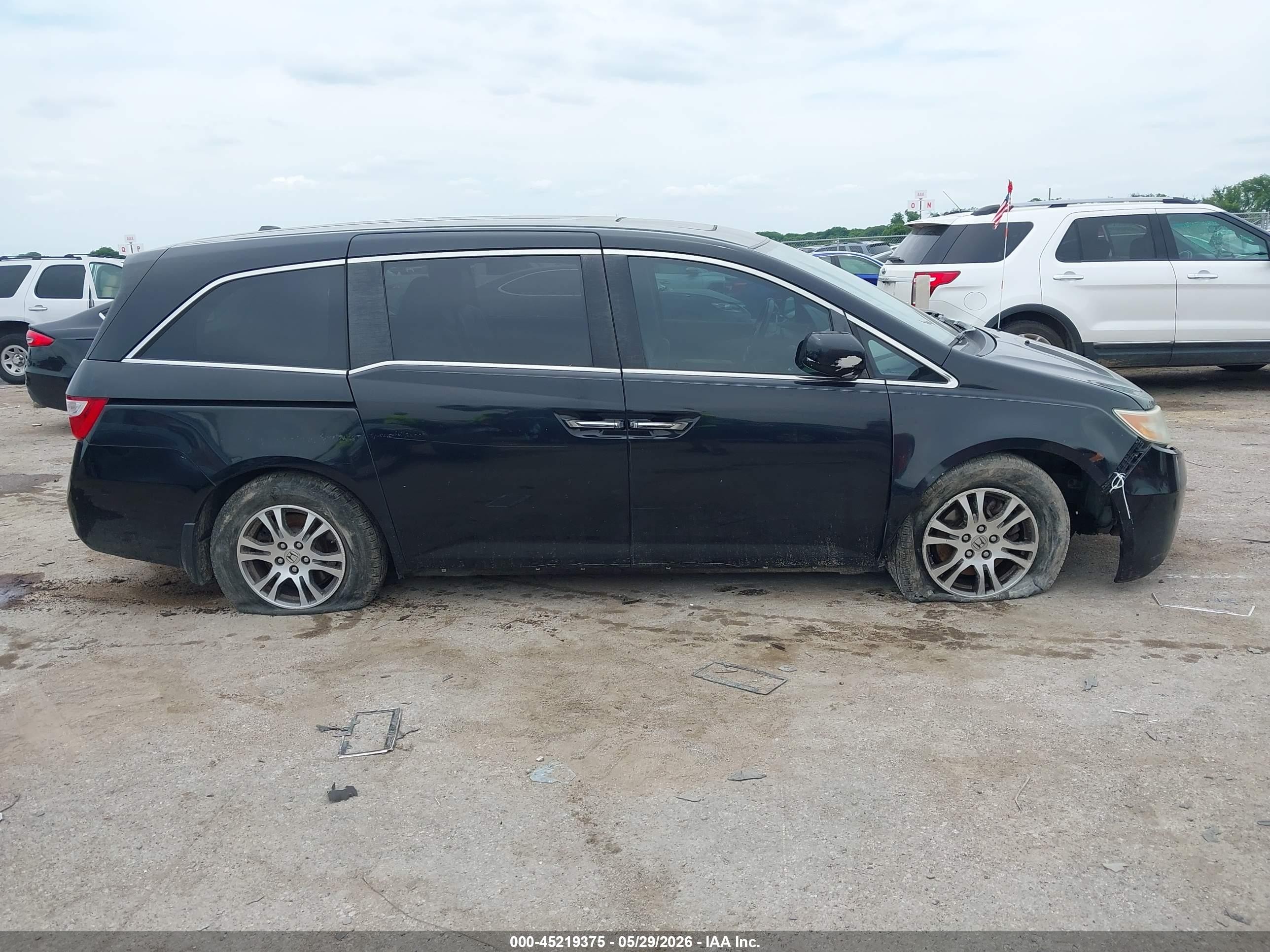 2013 Honda Odyssey Ex-l Black vin: 5FNRL5H67DB003294