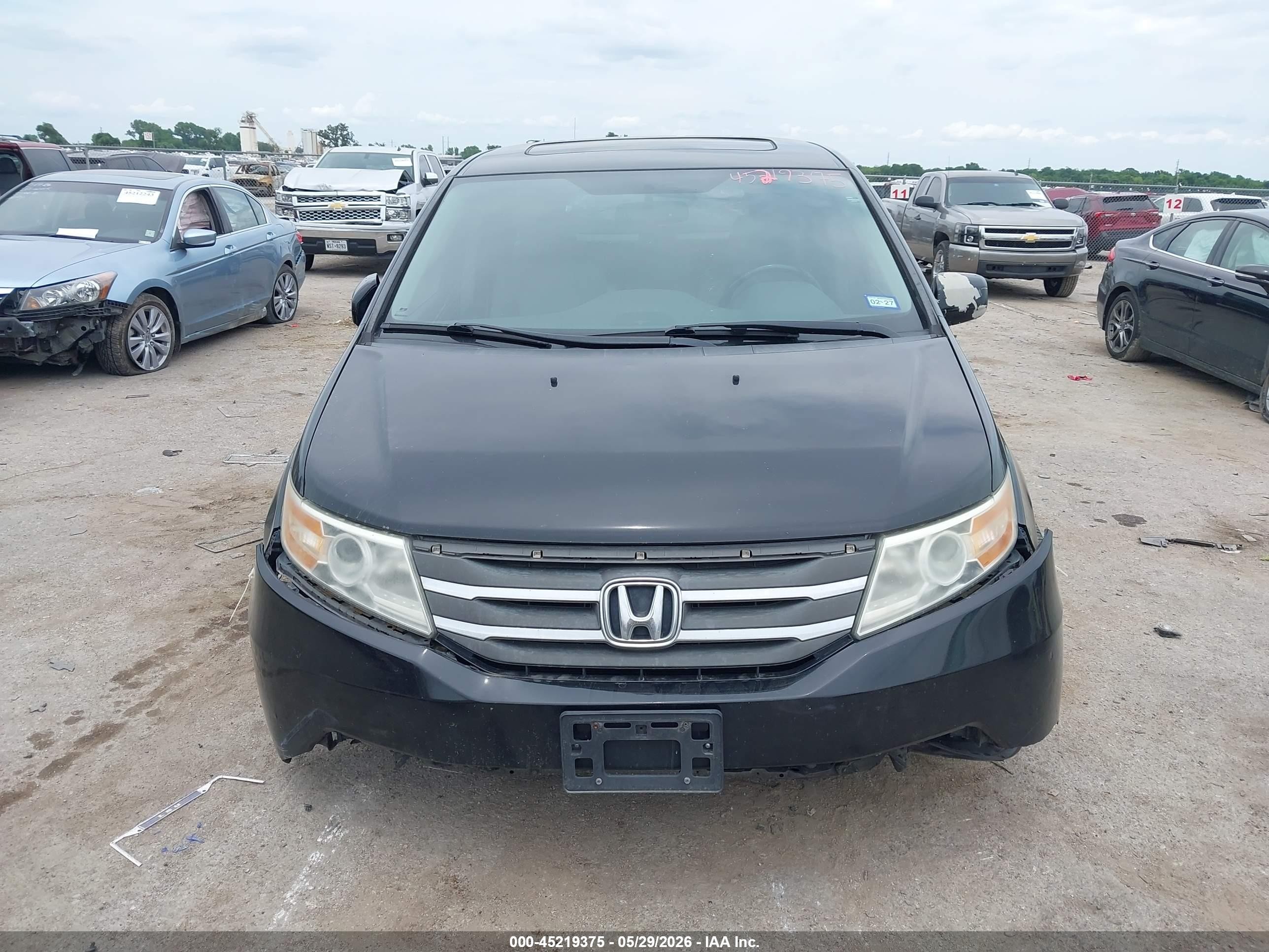 2013 Honda Odyssey Ex-l Black vin: 5FNRL5H67DB003294