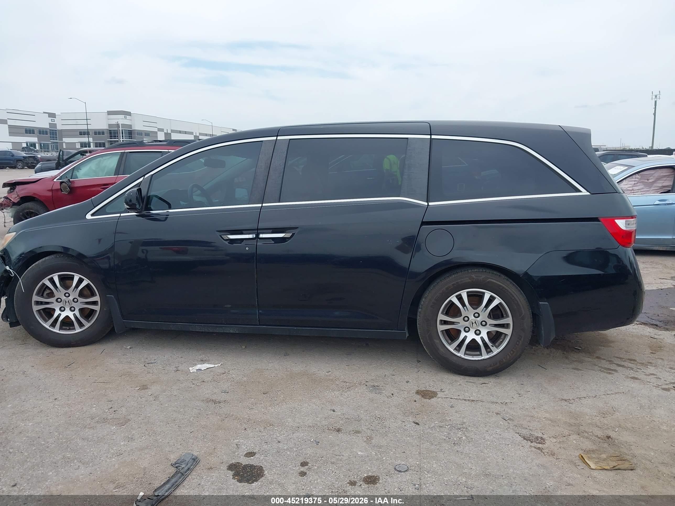 2013 Honda Odyssey Ex-l Black vin: 5FNRL5H67DB003294