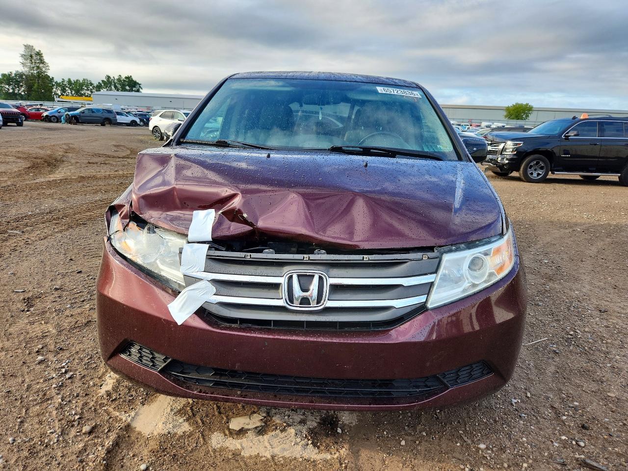 2013 Honda Odyssey Exl Burgundy vin: 5FNRL5H67DB016319