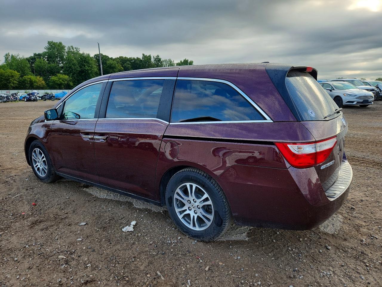 2013 Honda Odyssey Exl Burgundy vin: 5FNRL5H67DB016319