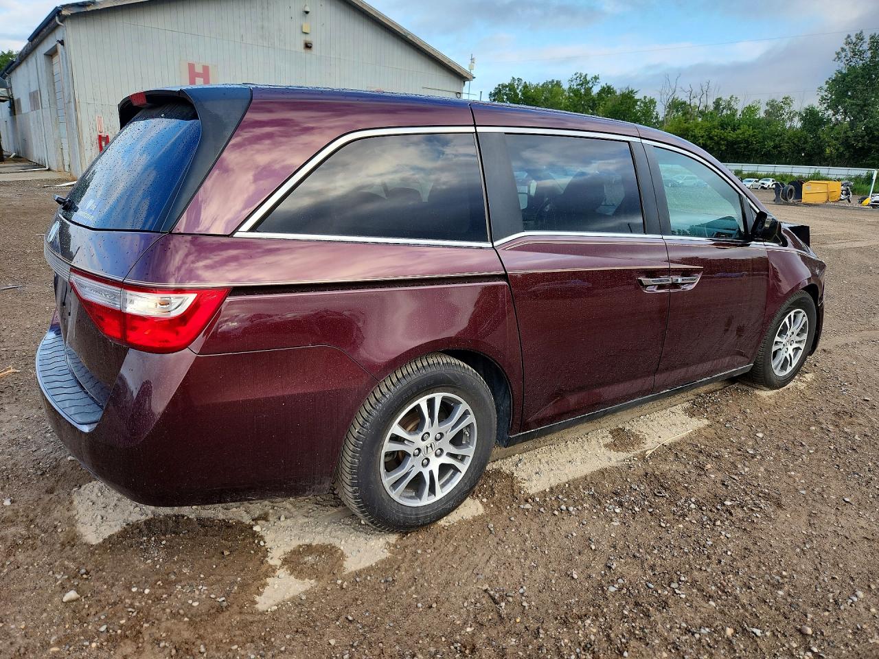 2013 Honda Odyssey Exl Burgundy vin: 5FNRL5H67DB016319