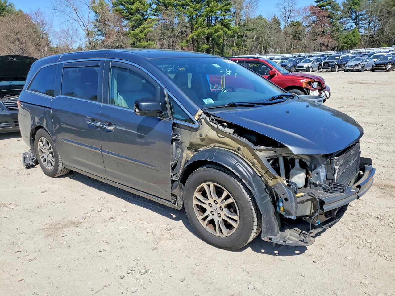 2013 Honda Odyssey Exl Gray vin: 5FNRL5H67DB022220