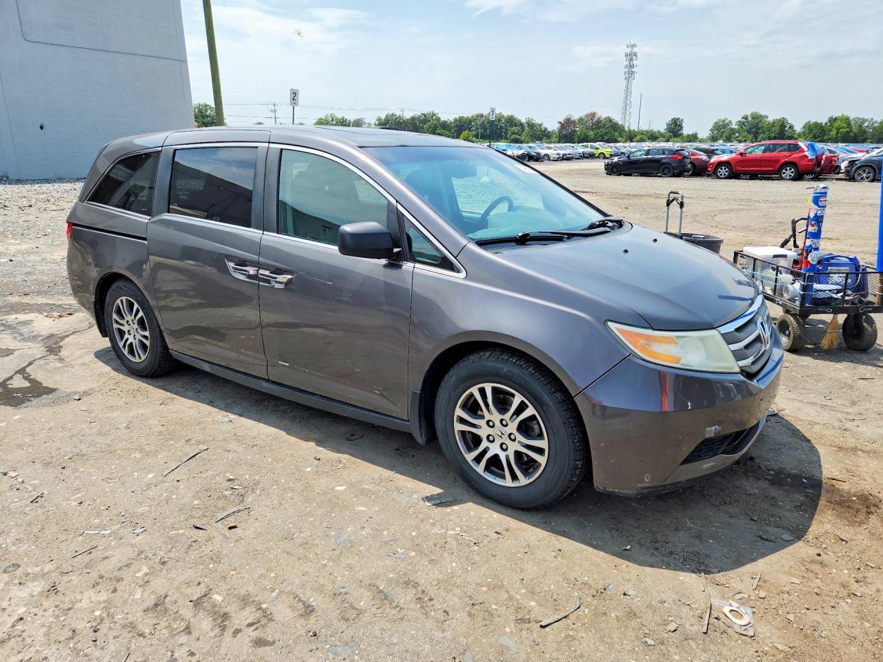 2013 Honda Odyssey Exl Gray vin: 5FNRL5H67DB023822