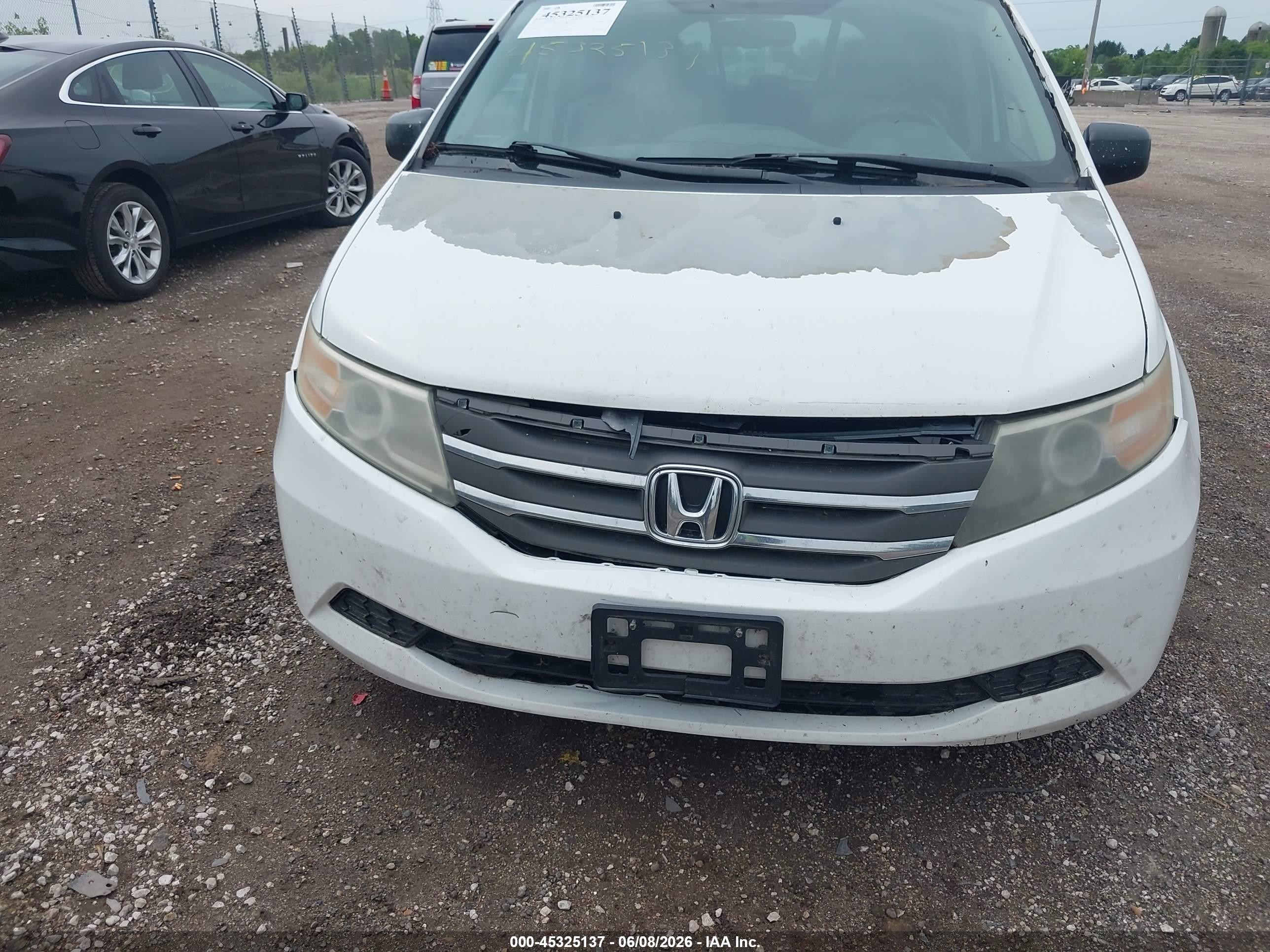 2013 Honda Odyssey Ex-l White vin: 5FNRL5H67DB025537