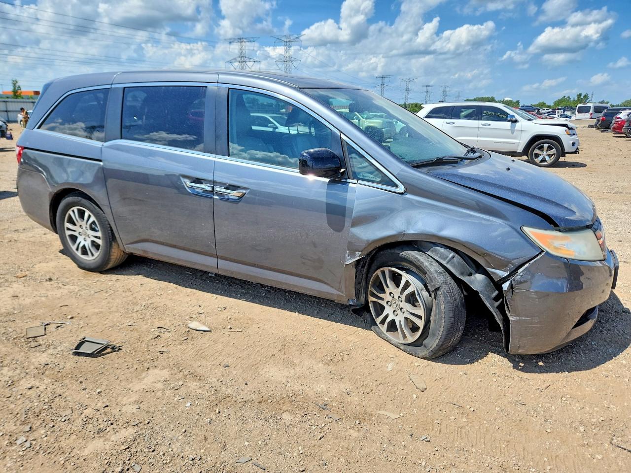 2013 Honda Odyssey Exl Серый vin: 5FNRL5H67DB034612